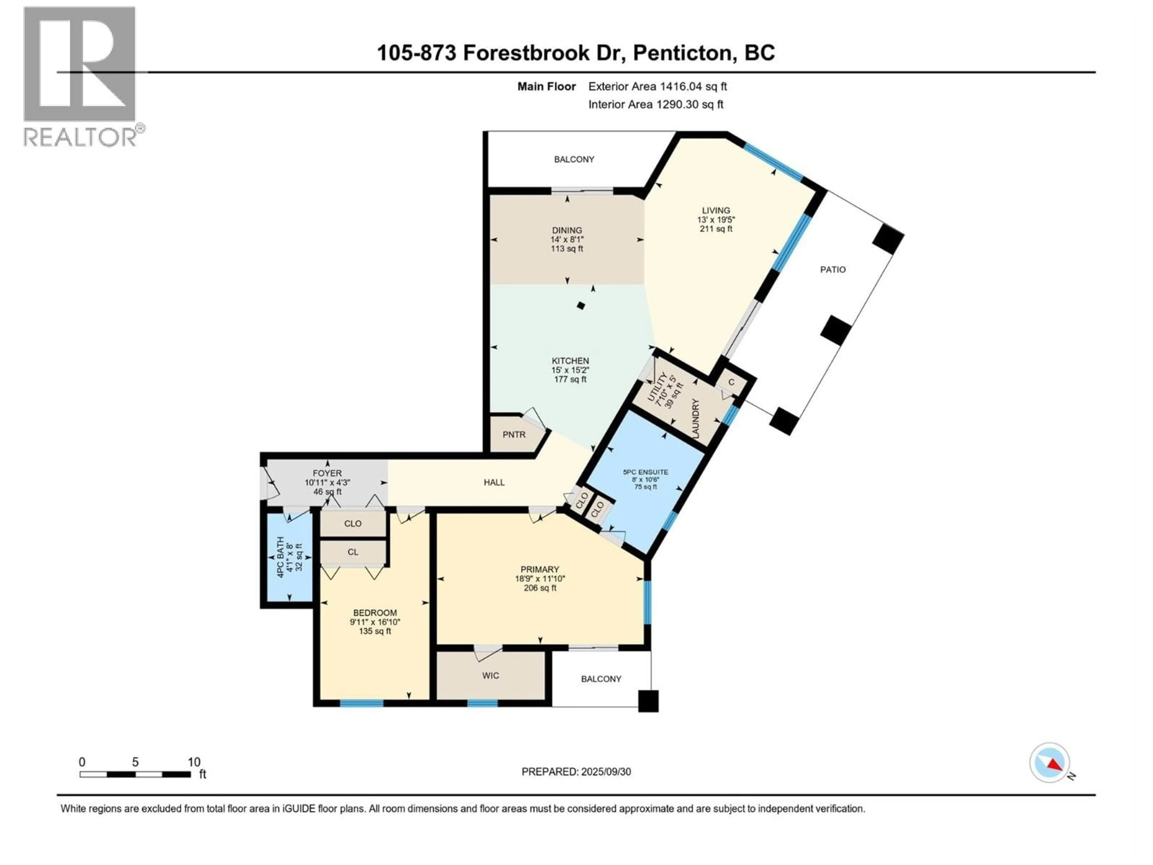 Floor plan for 105 - 873 FORESTBROOK DRIVE, Penticton British Columbia V2A2E9