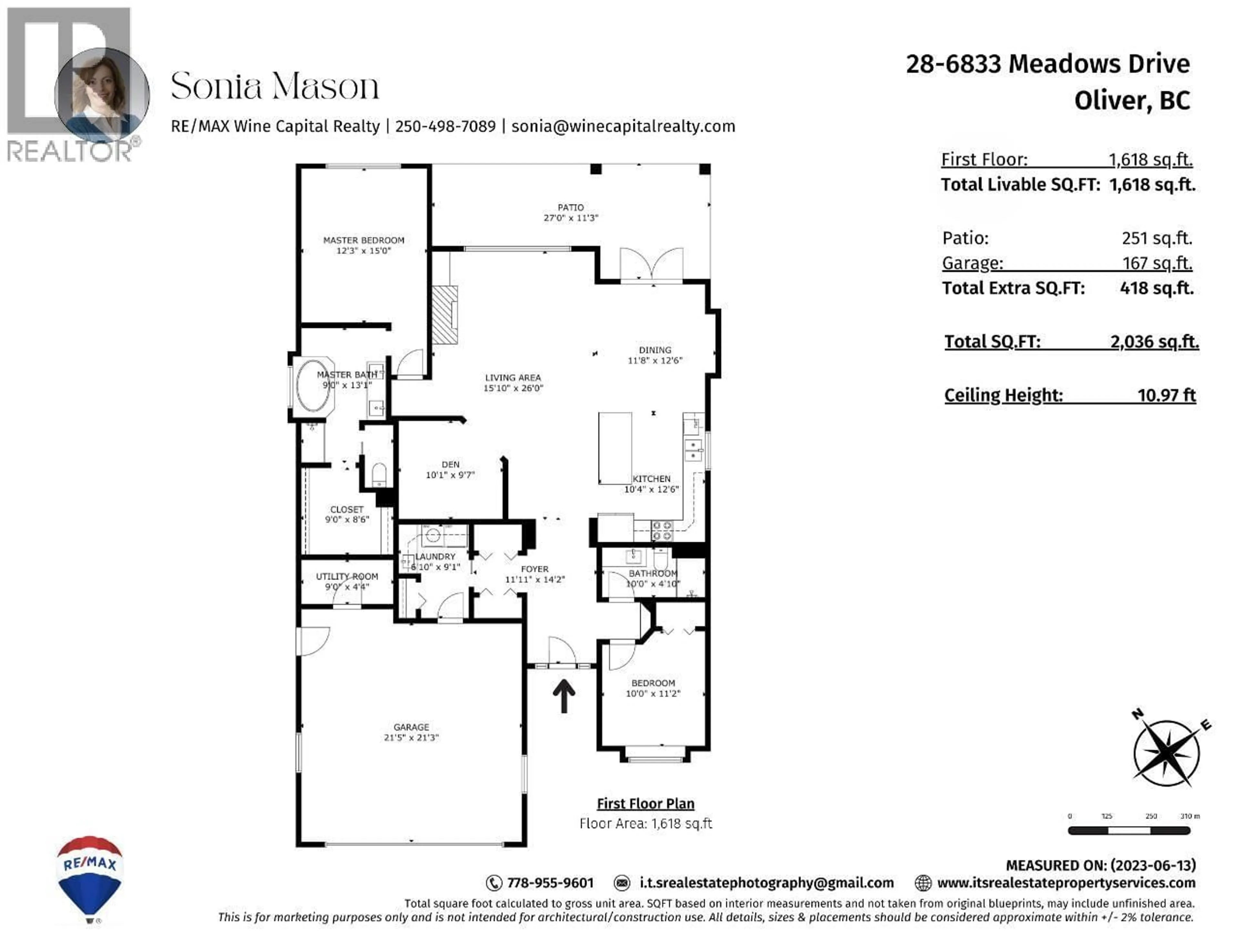 Floor plan for 28 - 6833 MEADOWS DRIVE, Oliver British Columbia V0H1T4