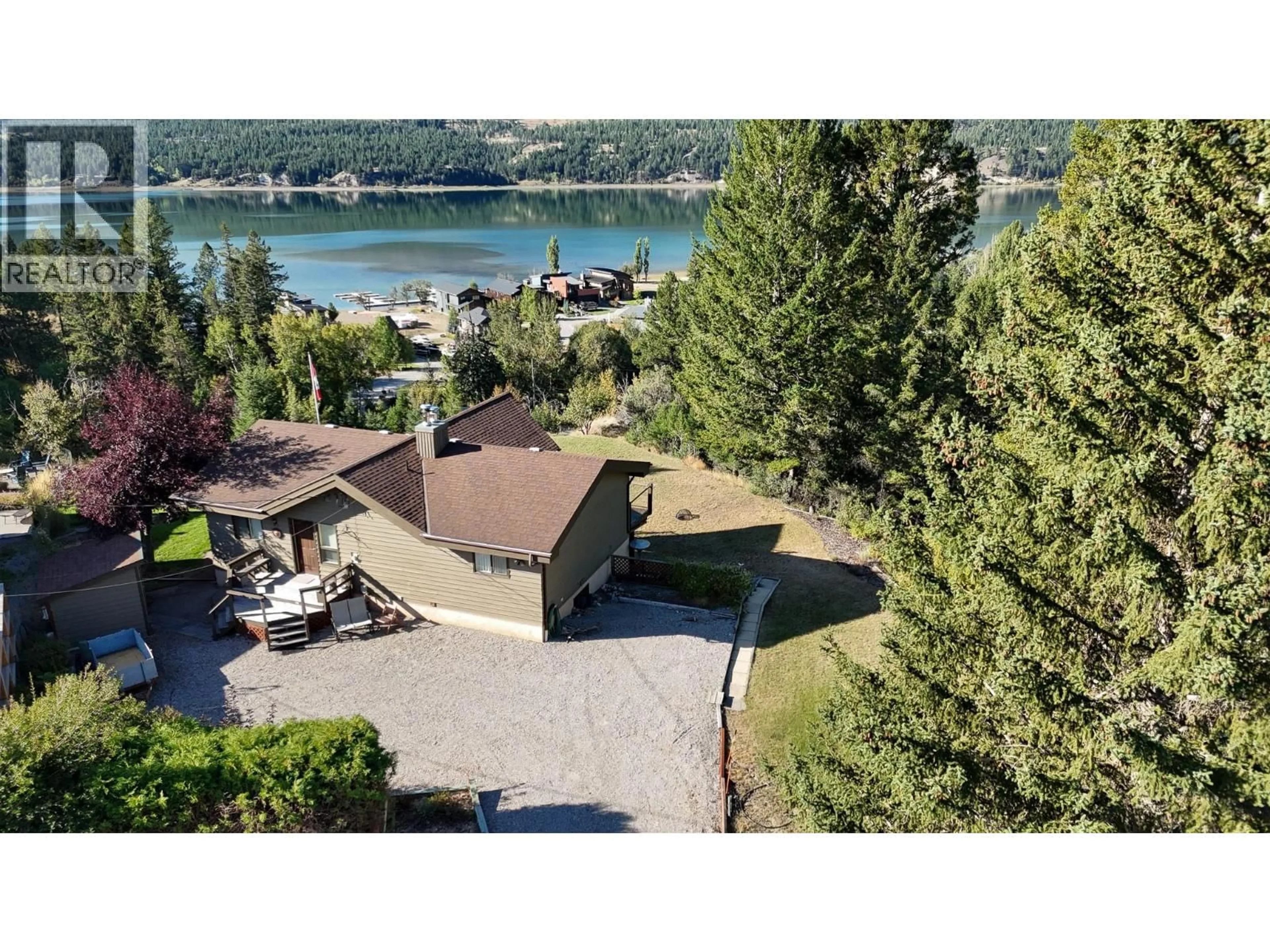 A pic from outside/outdoor area/front of a property/back of a property/a pic from drone, water/lake/river/ocean view for 4721 WILMAI ROAD, Windermere British Columbia V0B2L2
