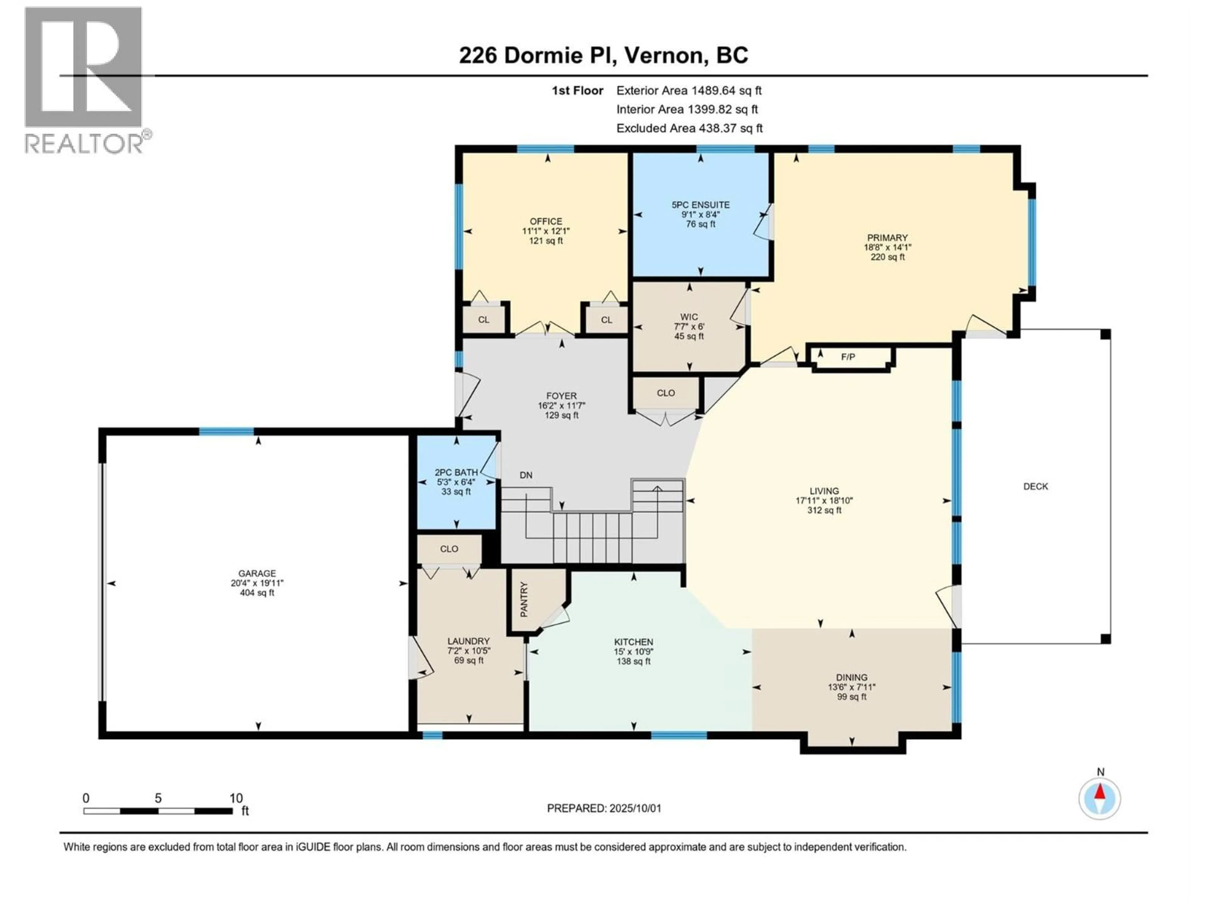 Floor plan for 226 DORMIE PLACE, Vernon British Columbia V1H1Y5