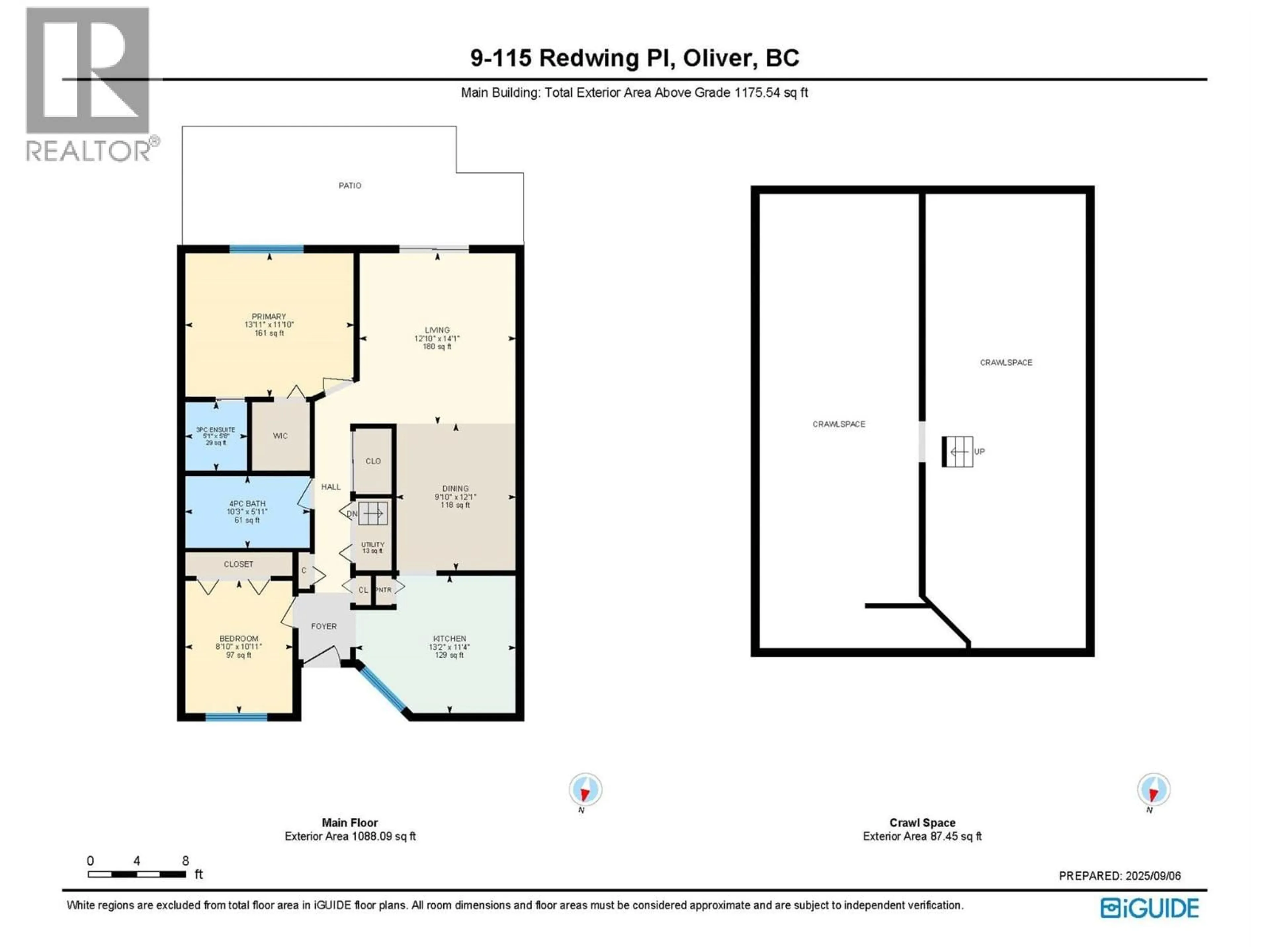 Floor plan for 9 - 115 REDWING PLACE, Oliver British Columbia V0H1T4