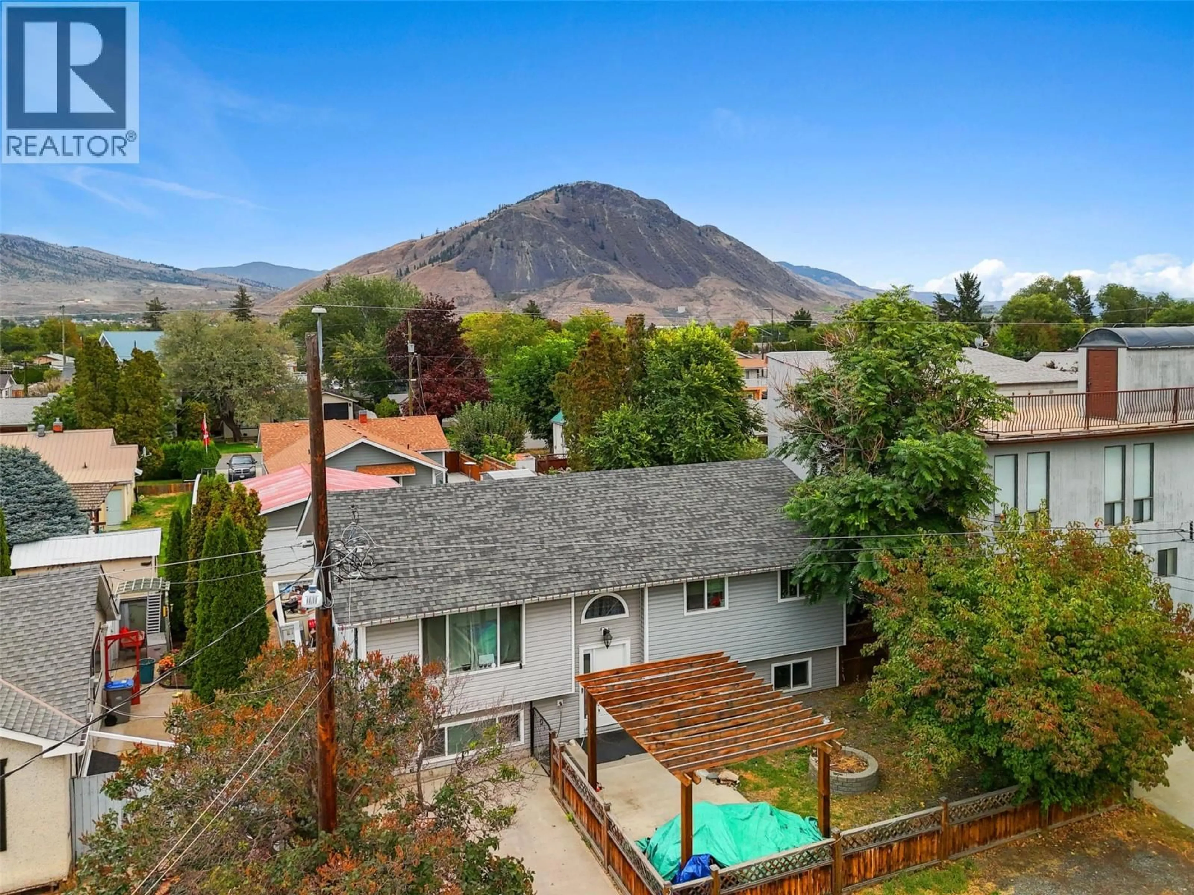 A pic from outside/outdoor area/front of a property/back of a property/a pic from drone, mountain view for 356 MCGOWAN AVENUE, Kamloops British Columbia V2B2N7