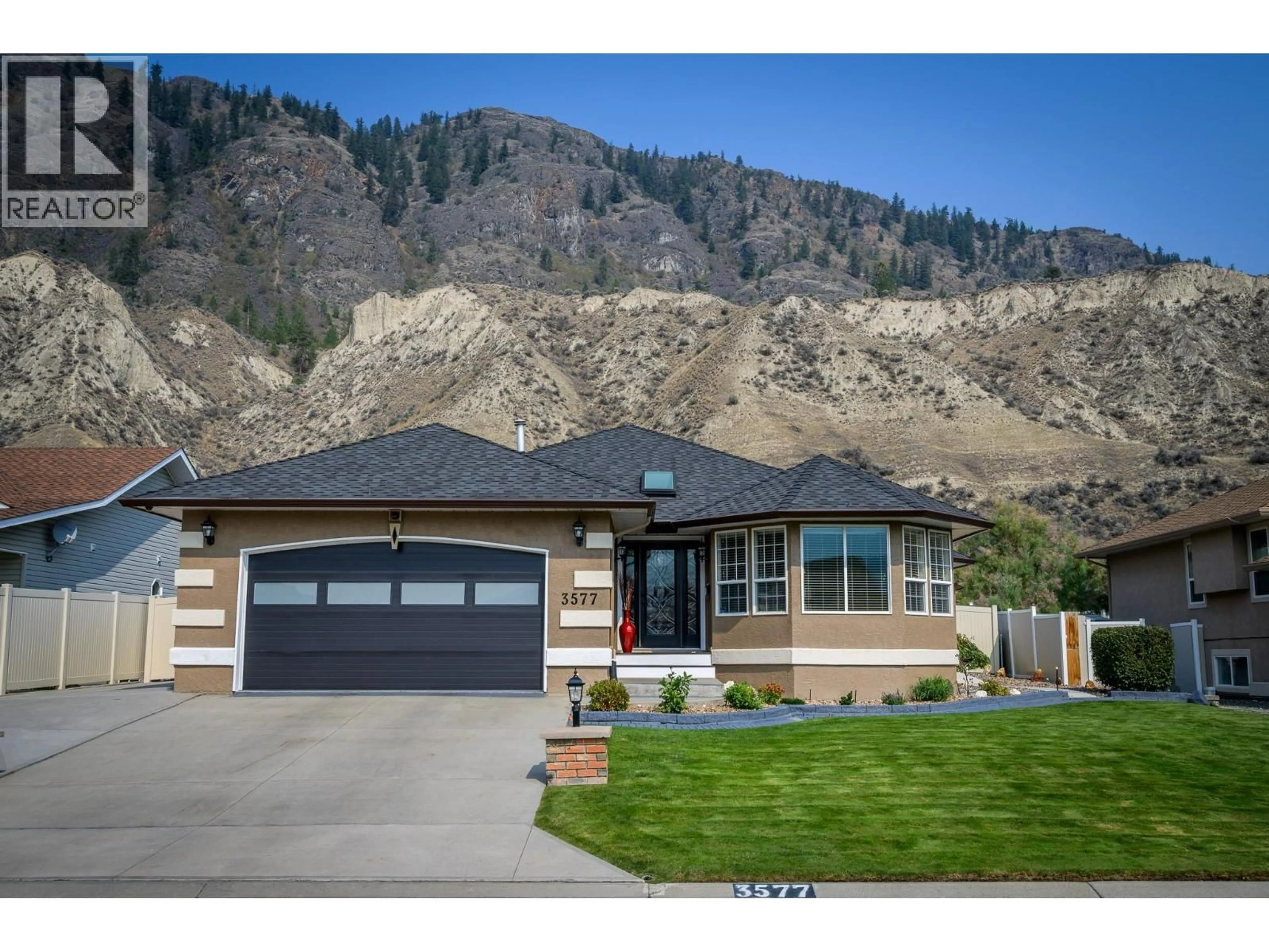 Home with vinyl exterior material, mountain view for 3577 NAVATANEE DRIVE, Kamloops British Columbia V2H1S1