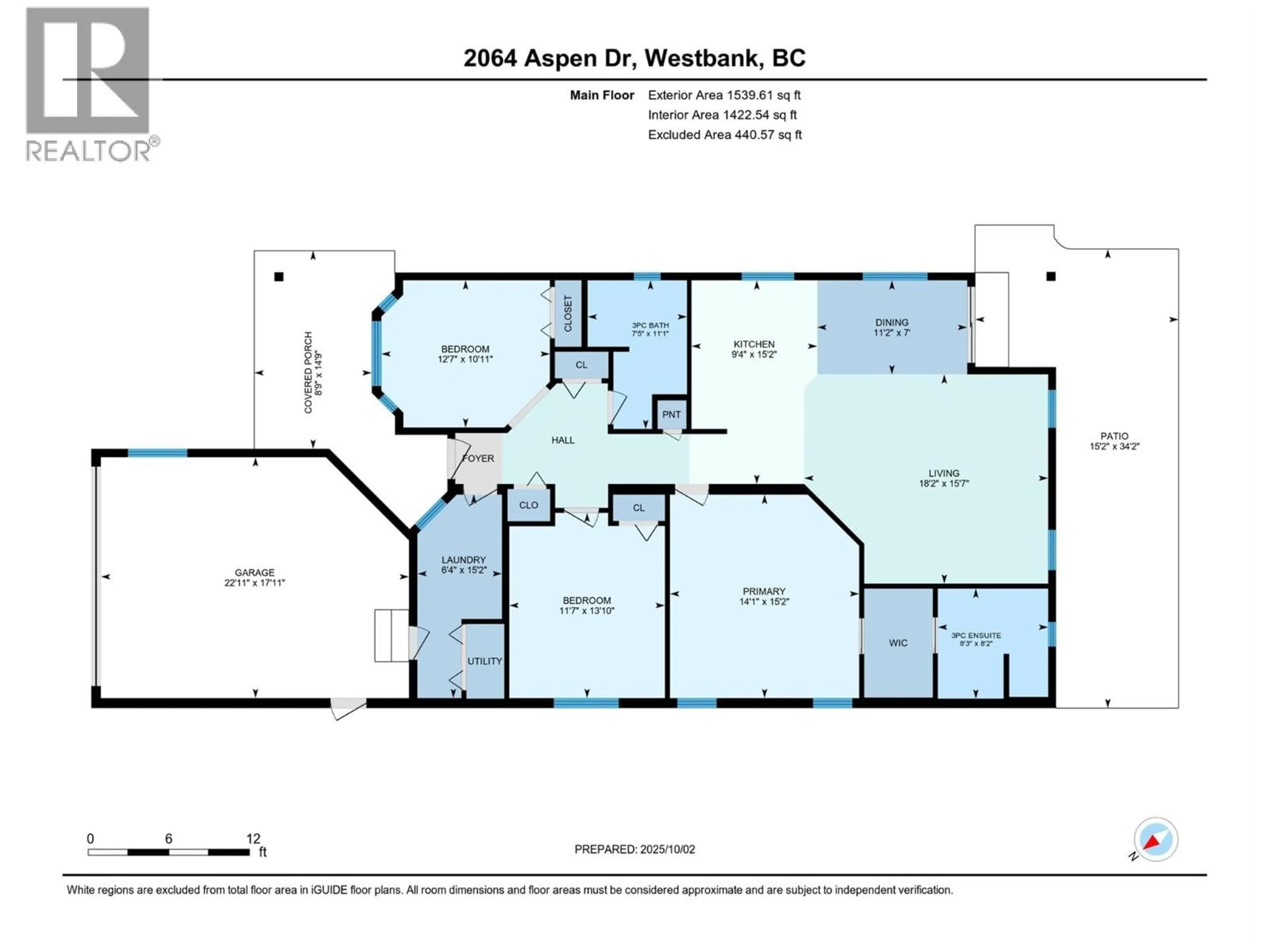 Floor plan for 2064 ASPEN DRIVE, Westbank British Columbia V4T3A5