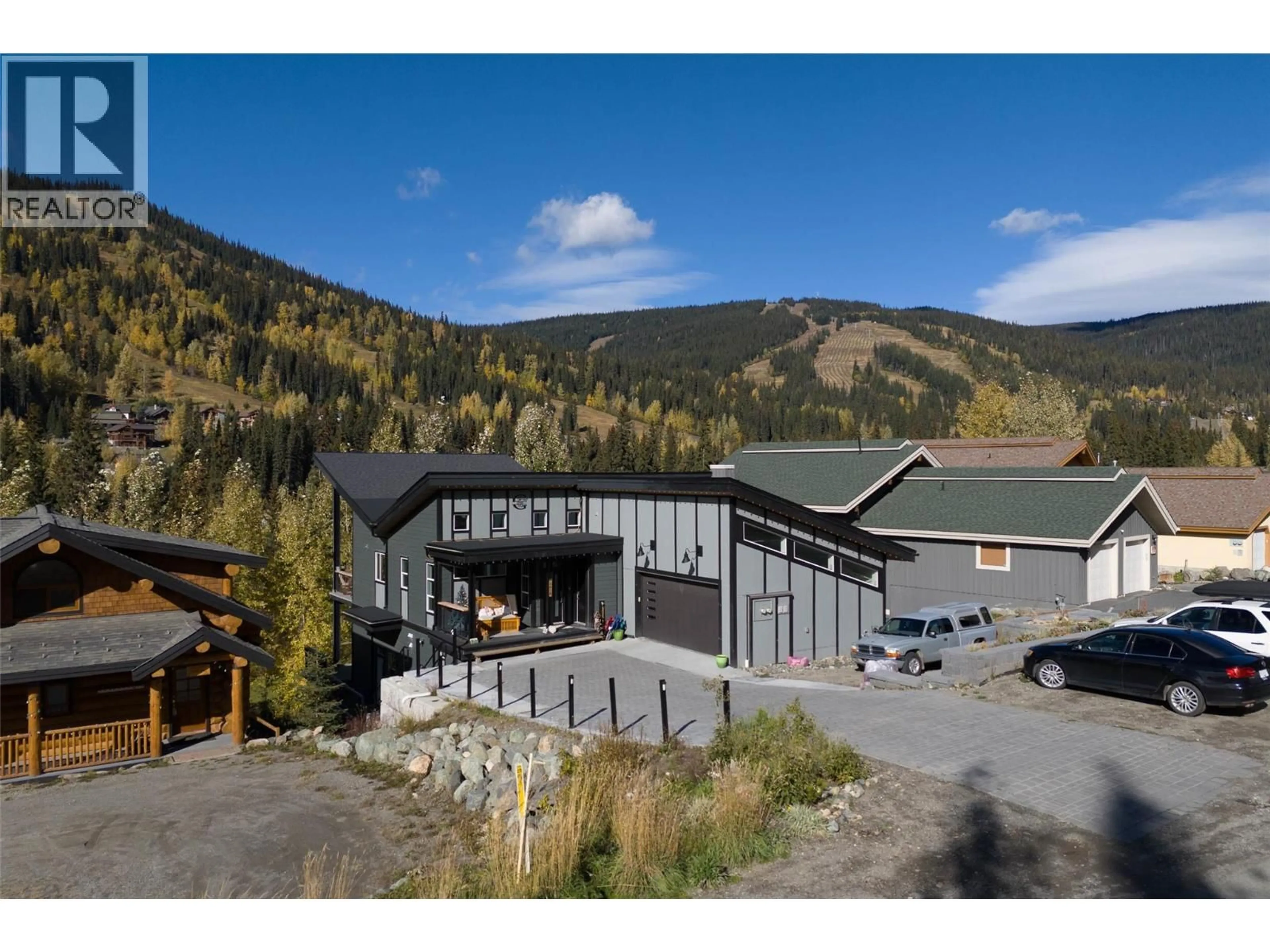 A pic from outside/outdoor area/front of a property/back of a property/a pic from drone, mountain view for 2418 FAIRWAYS DRIVE, Sun Peaks British Columbia V0E5N0