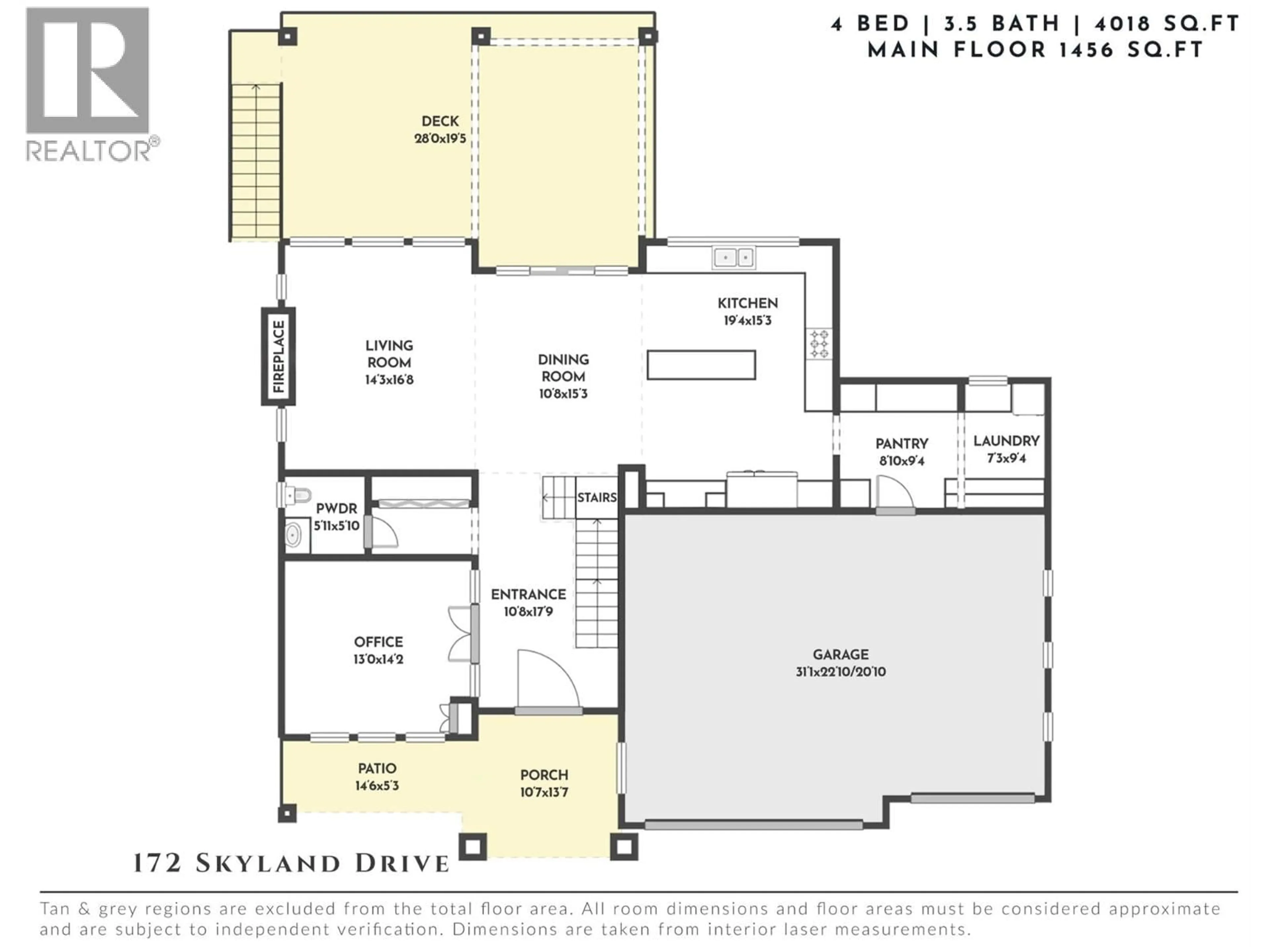 Floor plan for 172 SKYLAND DRIVE, Kelowna British Columbia V1V3A1