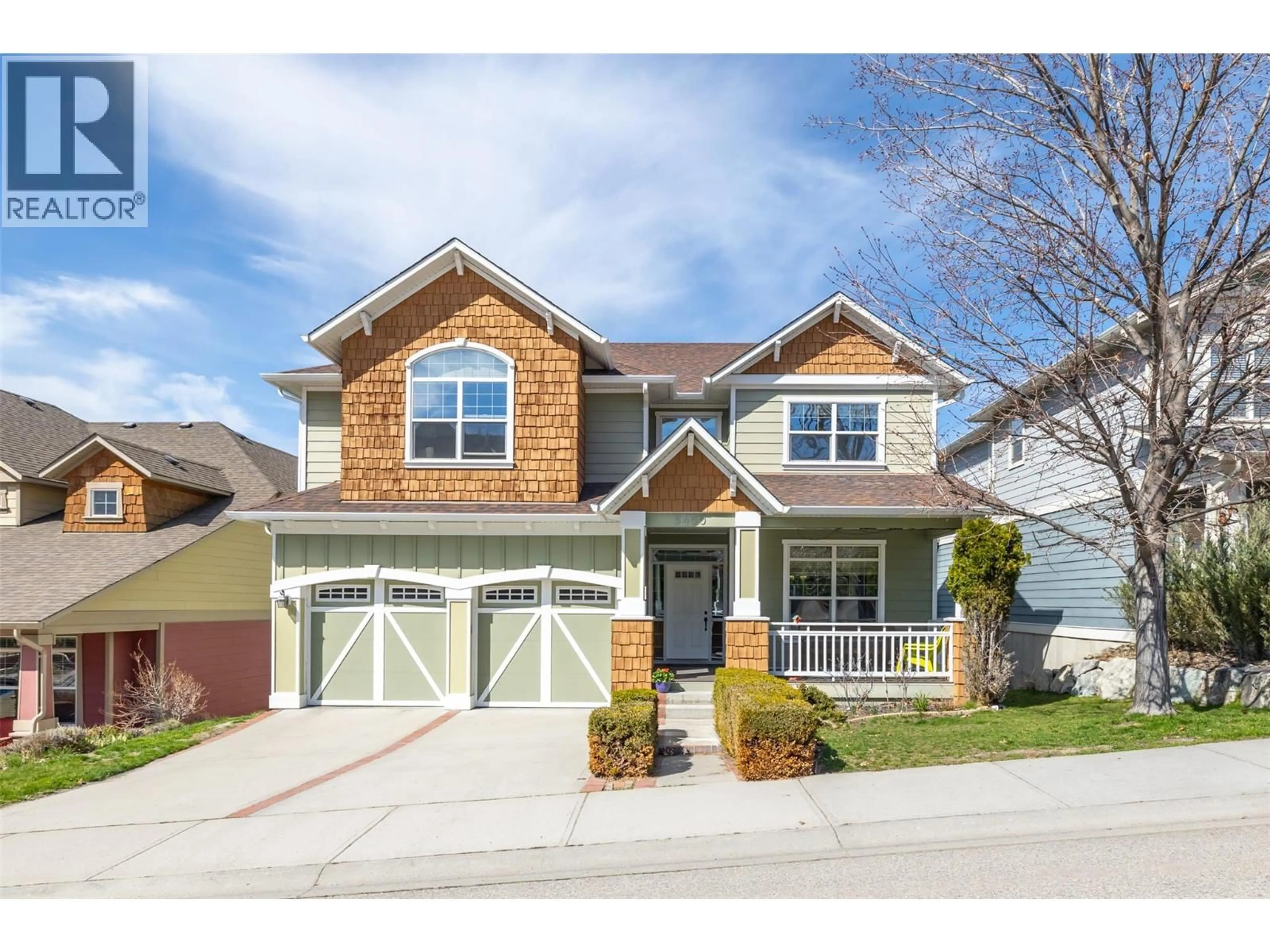 Home with vinyl exterior material, street for 5450 SOUTH PERIMETER WAY, Kelowna British Columbia V1W5C6