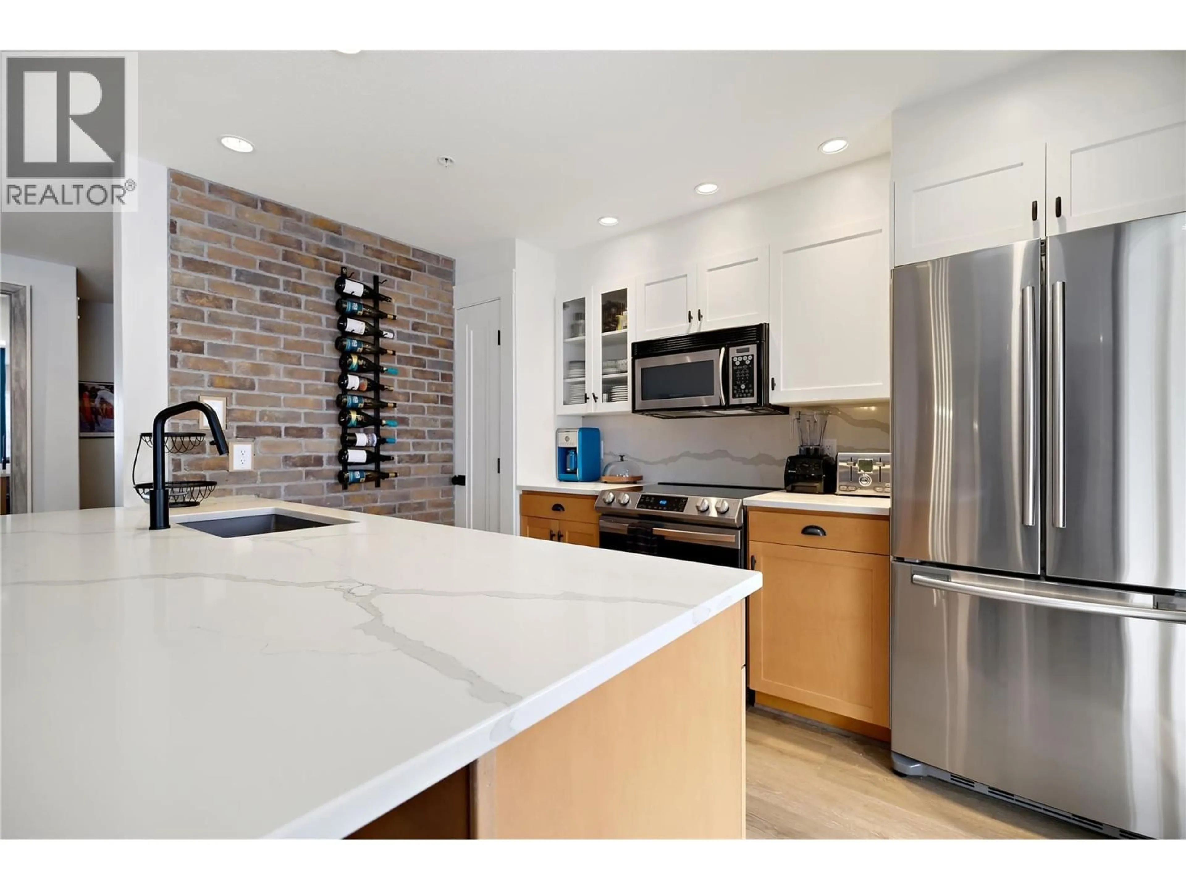 Contemporary kitchen, ceramic/tile floor for 12 - 5350 BIG WHITE ROAD, Big White British Columbia V1P1P3