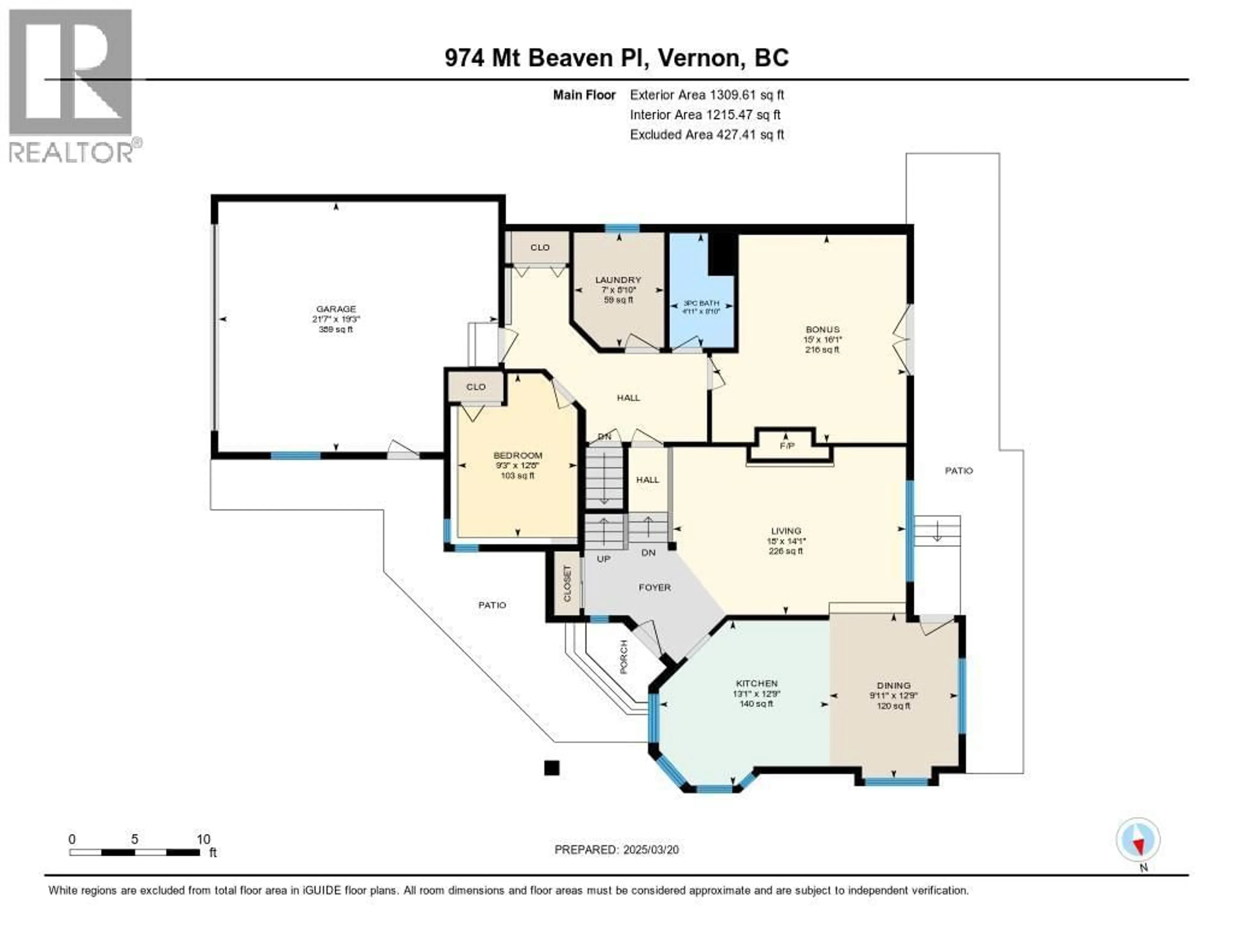 Floor plan for 974 MT. BEAVEN PLACE, Vernon British Columbia V1B2Y8