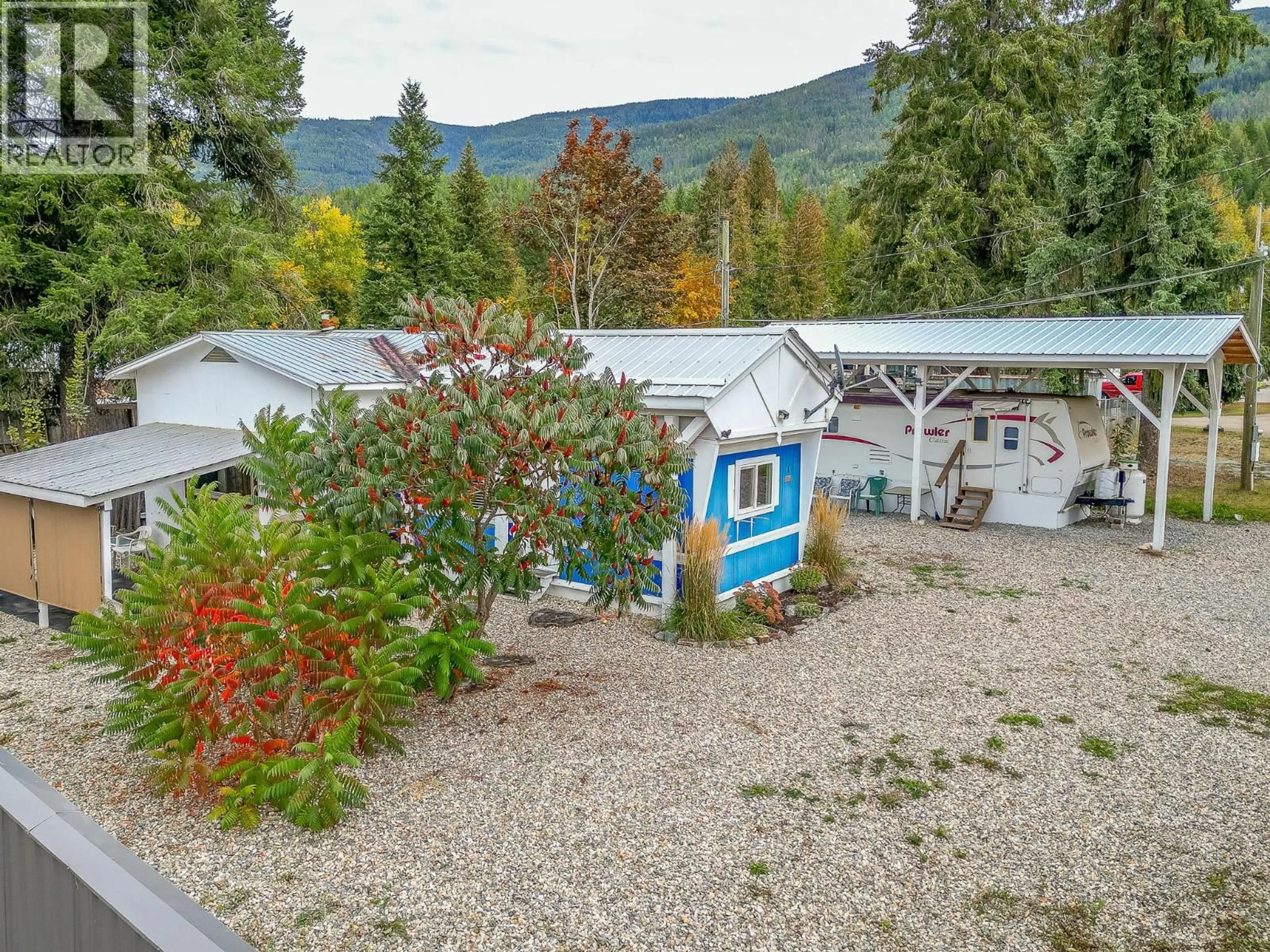 A pic from outside/outdoor area/front of a property/back of a property/a pic from drone, mountain view for 1 ROBSON ROAD, Mara British Columbia V0E2K0