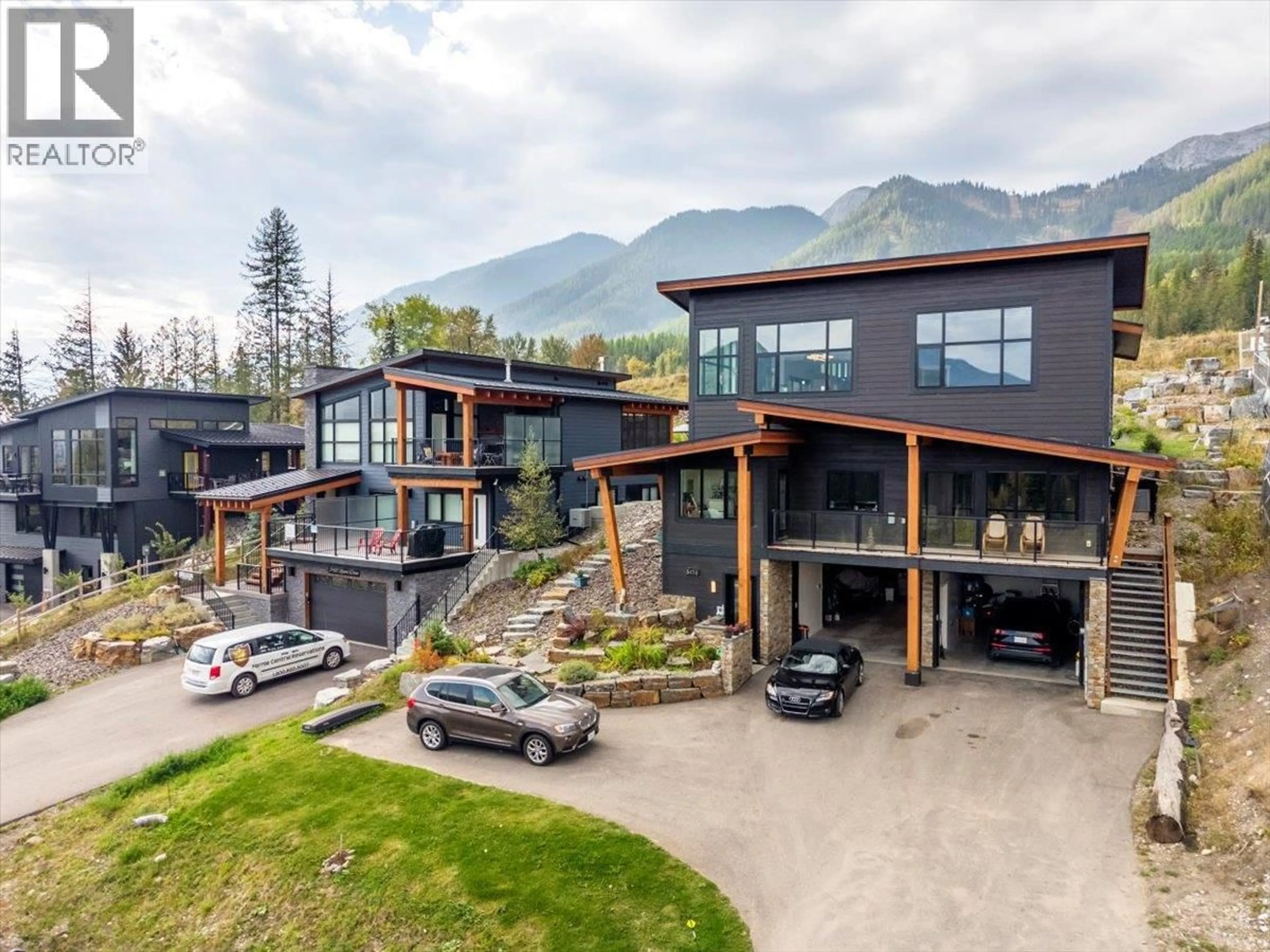 A pic from outside/outdoor area/front of a property/back of a property/a pic from drone, mountain view for 5416 RESORT DRIVE, Fernie British Columbia V0B1M6