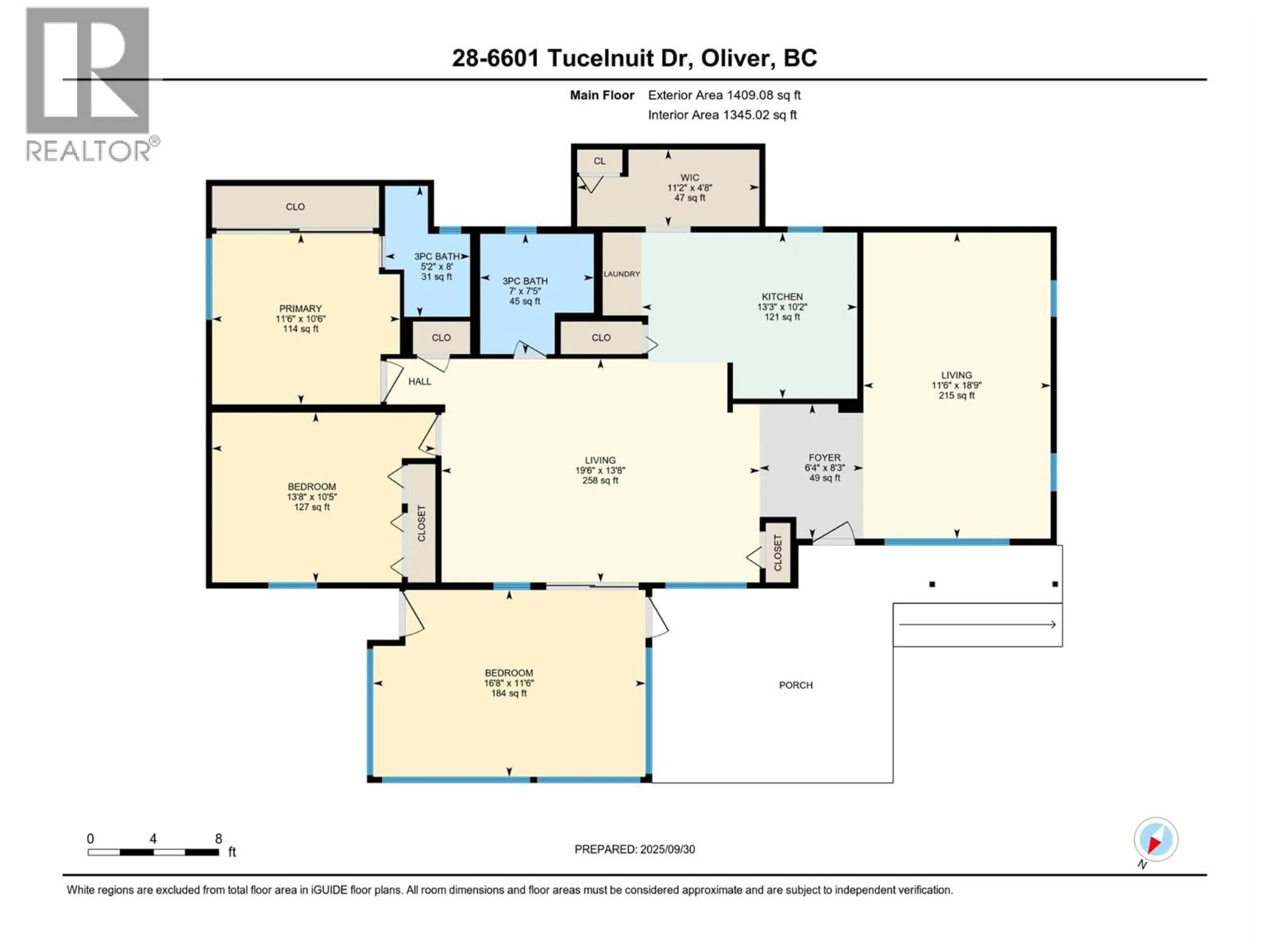 Floor plan for 28 - 6601 TUCELNUIT DRIVE, Oliver British Columbia V0H1T3