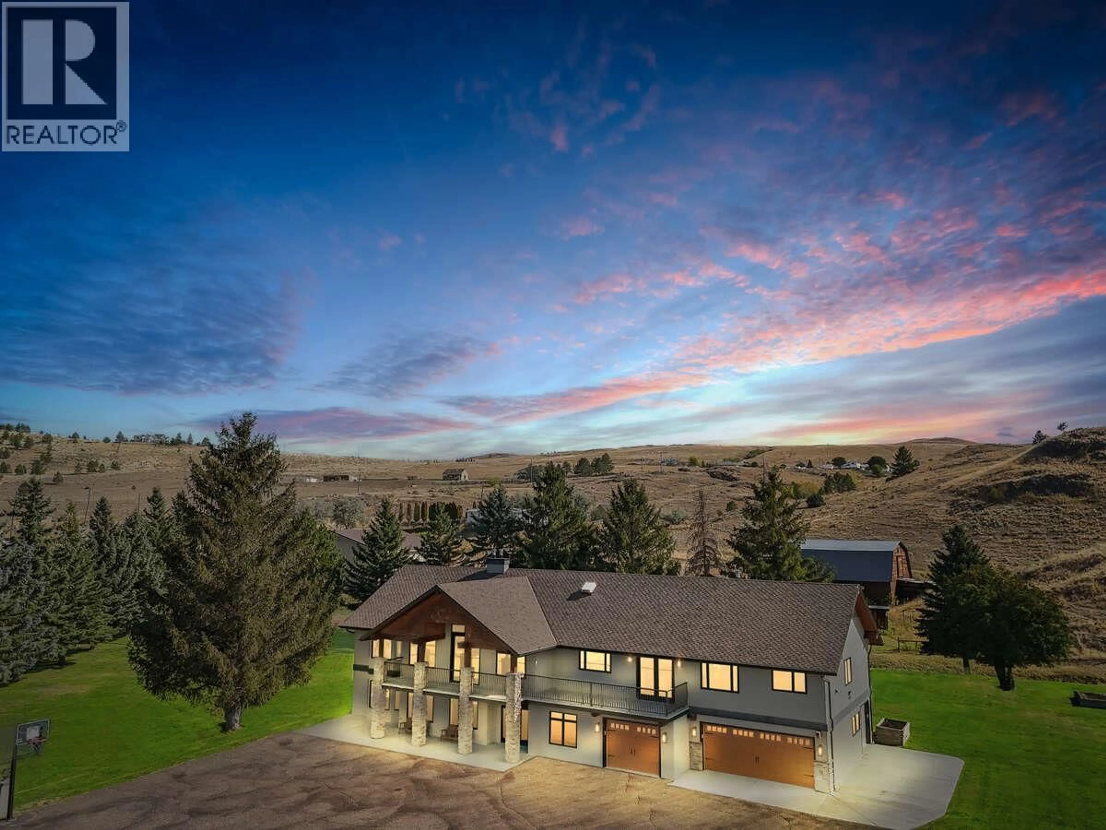 A pic from outside/outdoor area/front of a property/back of a property/a pic from drone, mountain view for 945 SIMMS ROAD, Kamloops British Columbia V0E2A0
