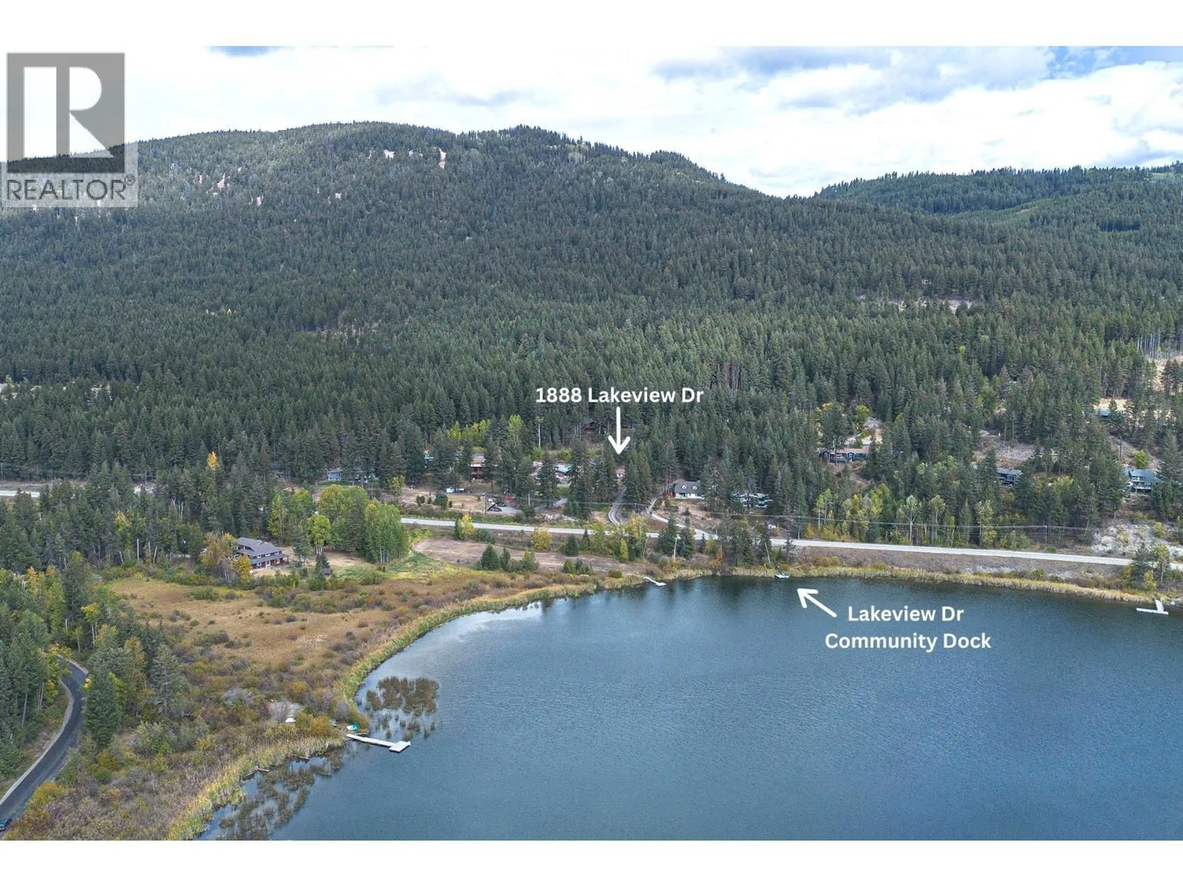 A pic from outside/outdoor area/front of a property/back of a property/a pic from drone, water/lake/river/ocean view for 1888 LAKEVIEW DRIVE, Kamloops British Columbia V0E1Z1