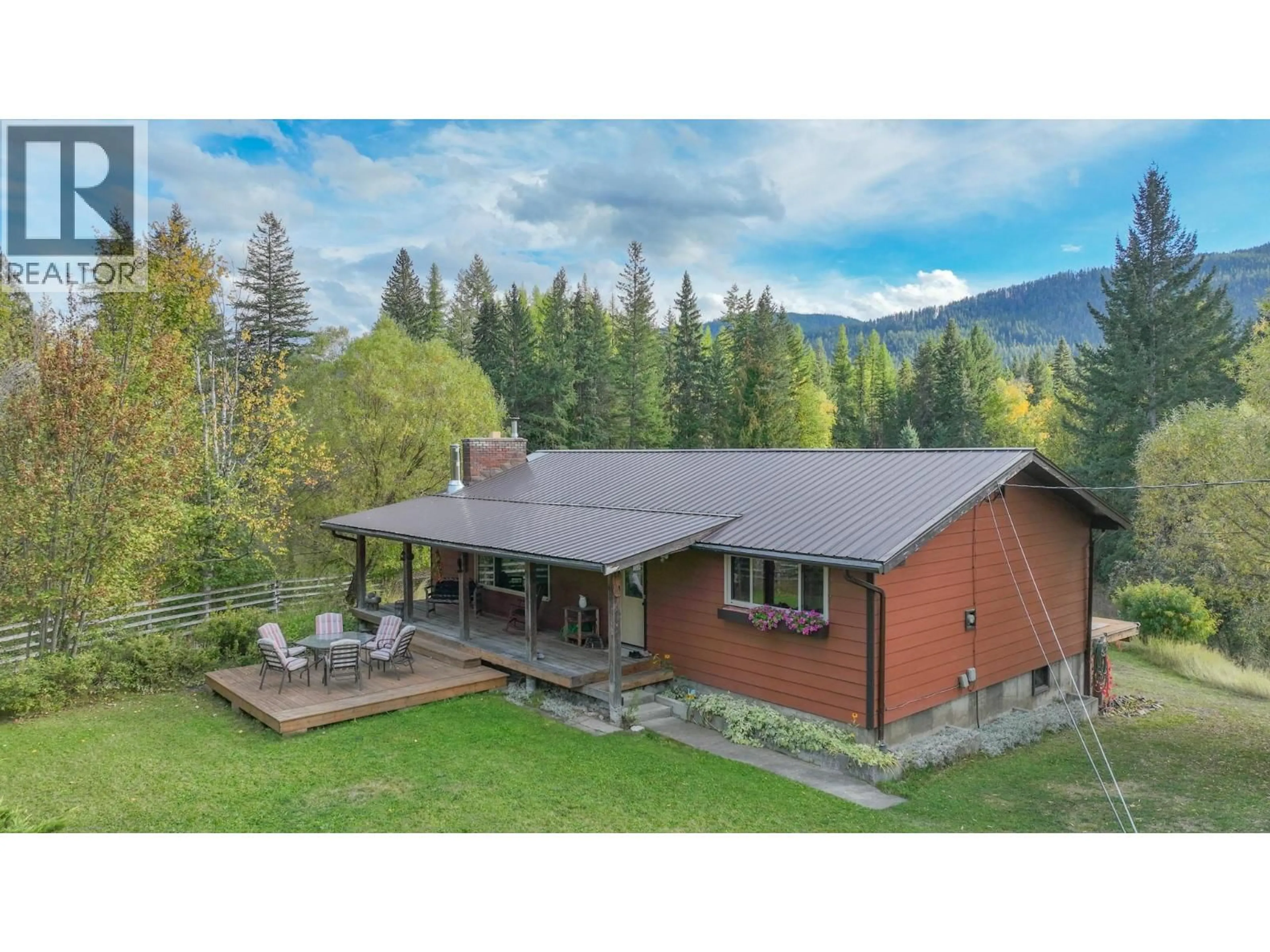 A pic from outside/outdoor area/front of a property/back of a property/a pic from drone, mountain view for 3144 CREIGHTON VALLEY ROAD, Cherryville British Columbia V0E2G3