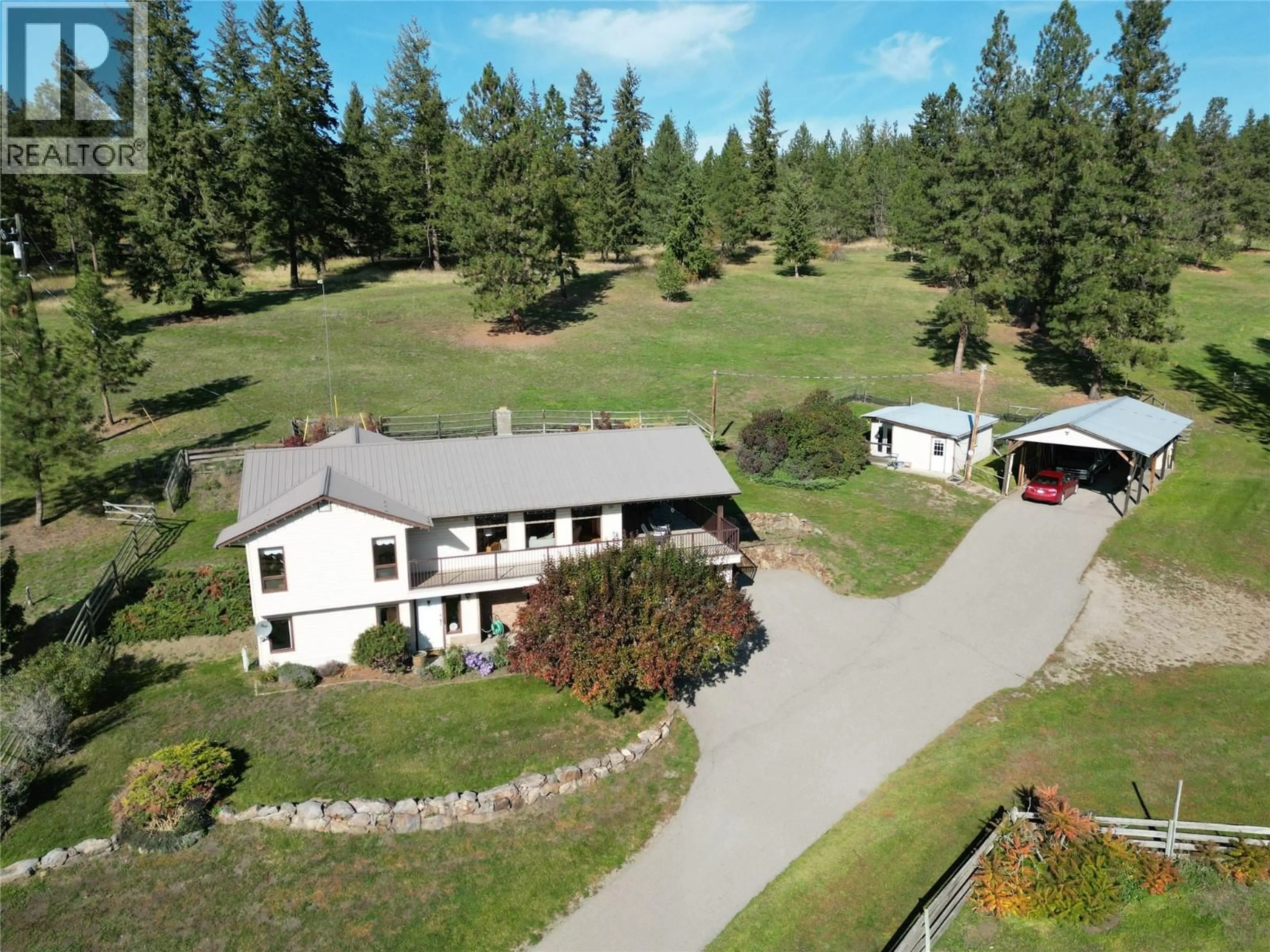 A pic from outside/outdoor area/front of a property/back of a property/a pic from drone, mountain view for 2150 RASHDALE ROAD, Spallumcheen British Columbia V0E1B4