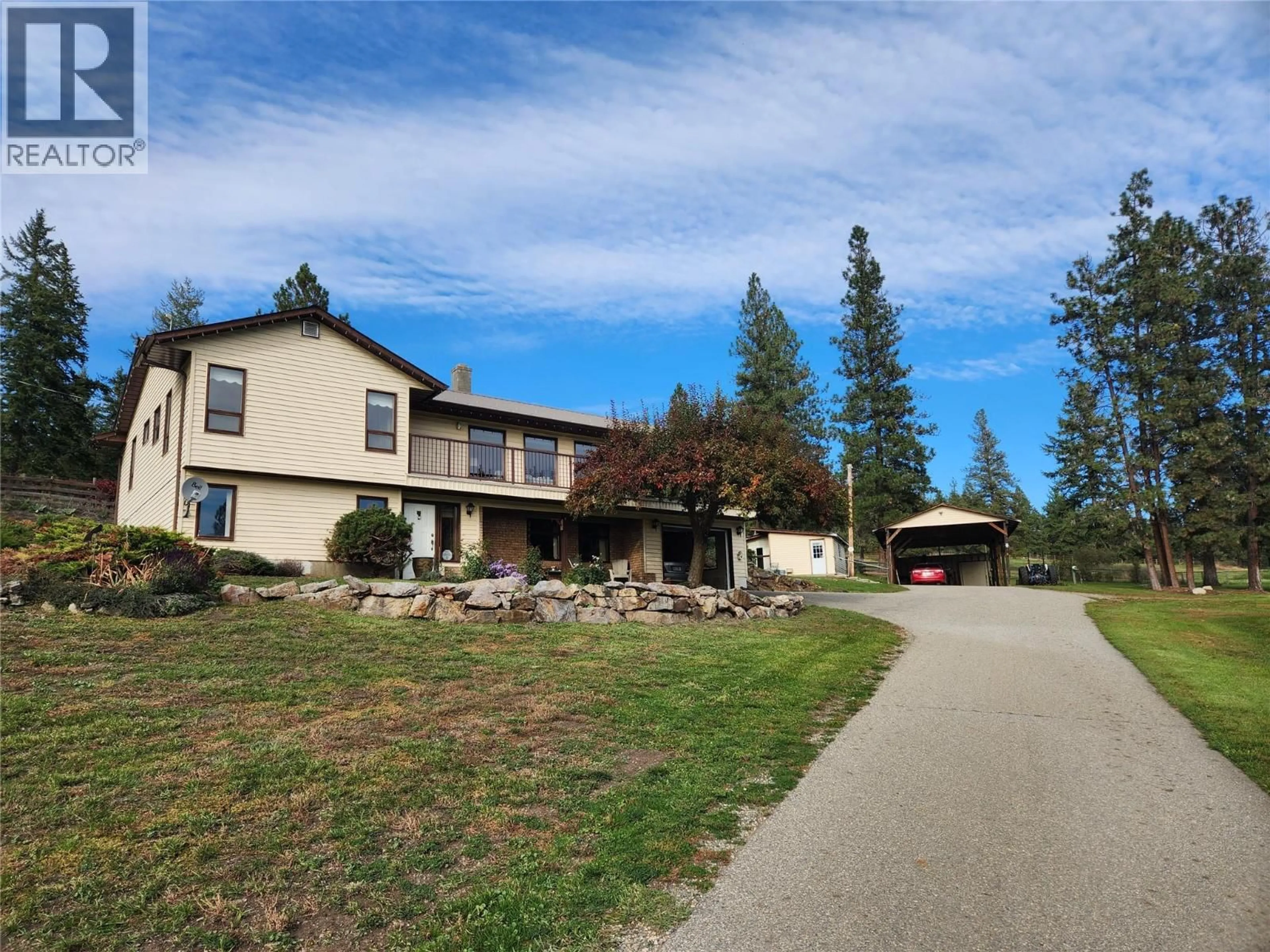 A pic from outside/outdoor area/front of a property/back of a property/a pic from drone, unknown for 2150 RASHDALE ROAD, Spallumcheen British Columbia V0E1B4