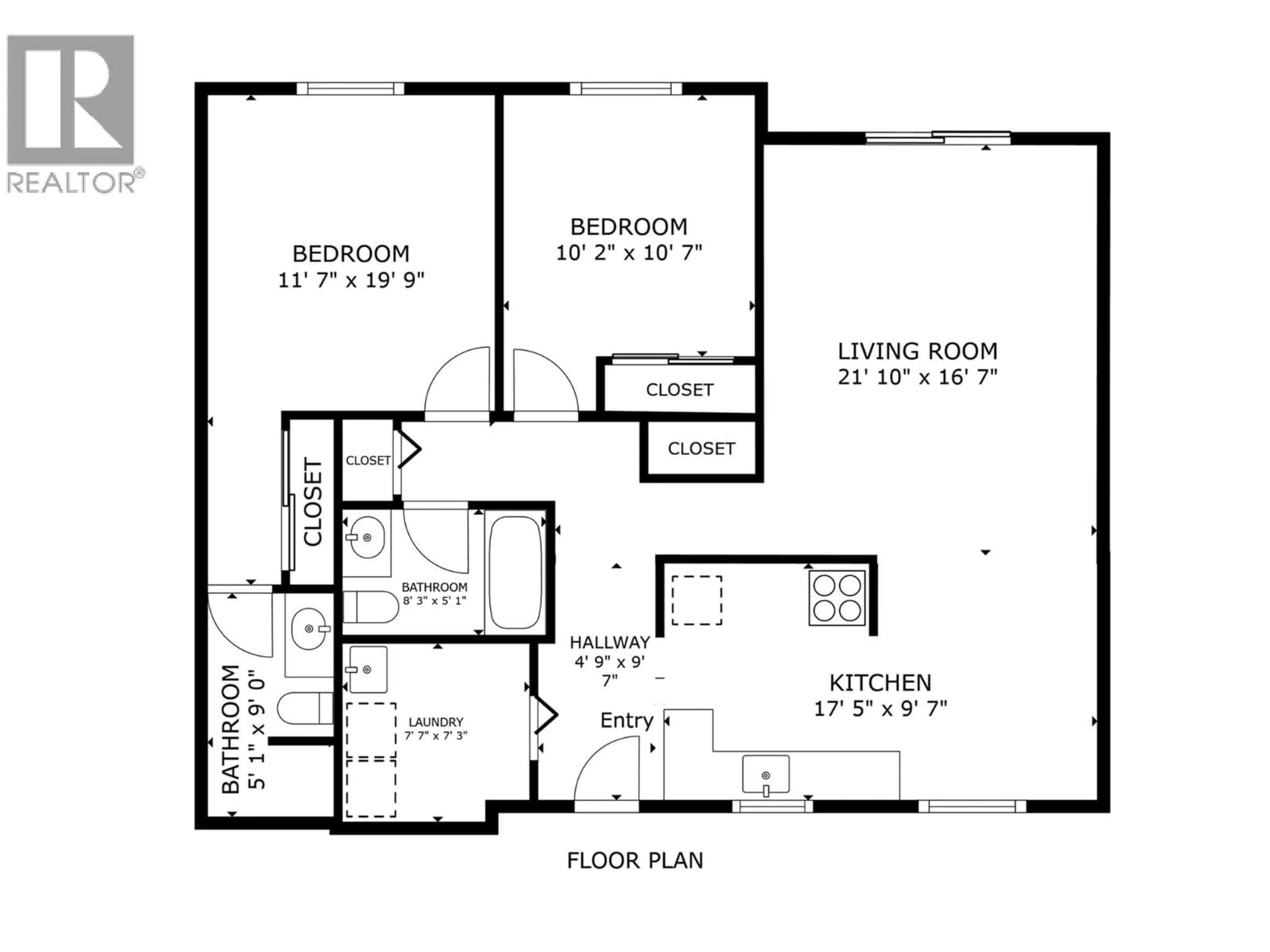 Floor plan for 104 - 1480 TERAI ROAD, Kelowna British Columbia V1X7H3