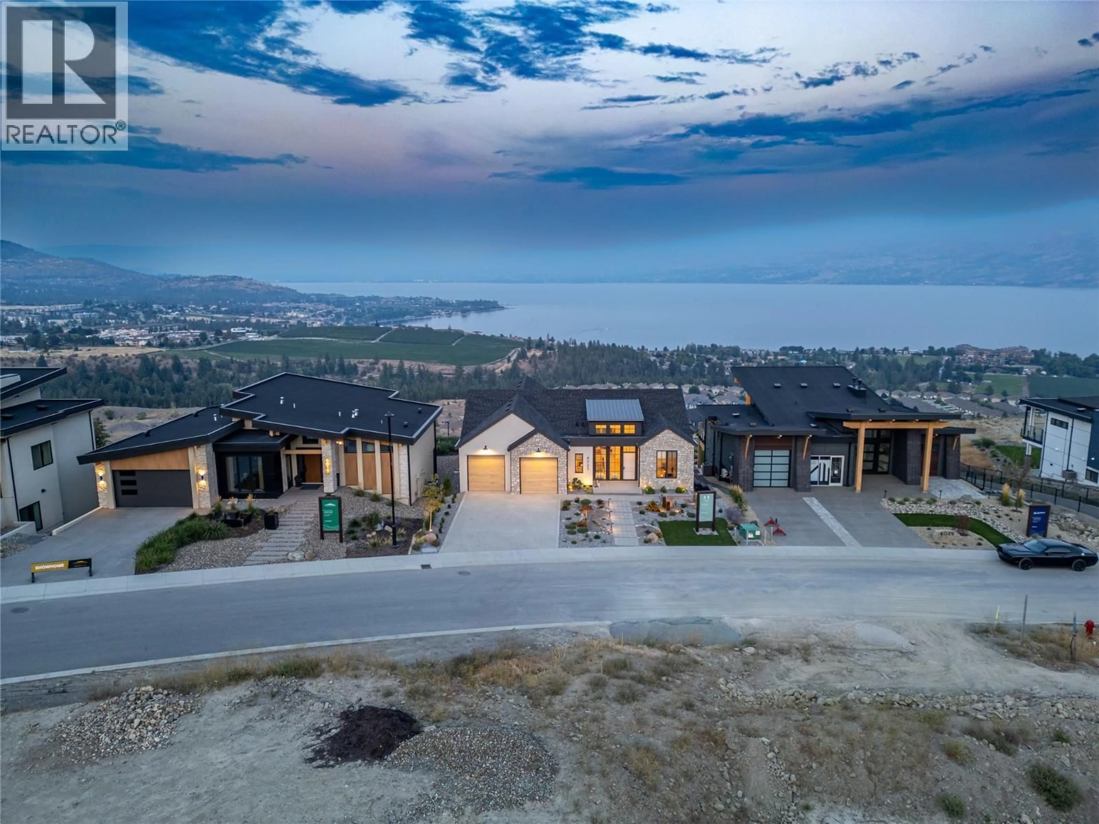 A pic from outside/outdoor area/front of a property/back of a property/a pic from drone, mountain view for 4023 SUNSTONE STREET, West Kelowna British Columbia V4T2K6