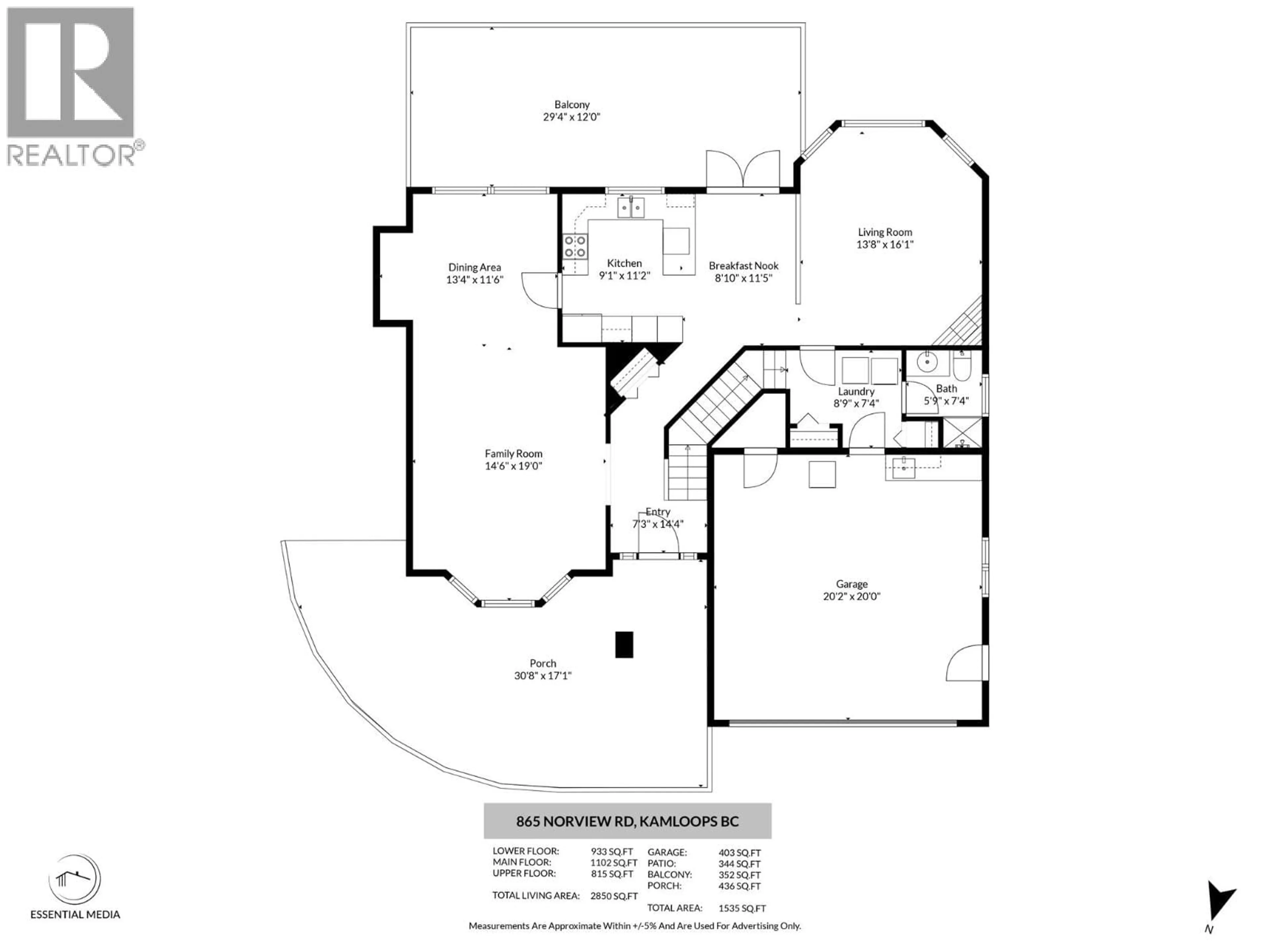 Floor plan for 865 NORVIEW ROAD, Kamloops British Columbia V2B7X3