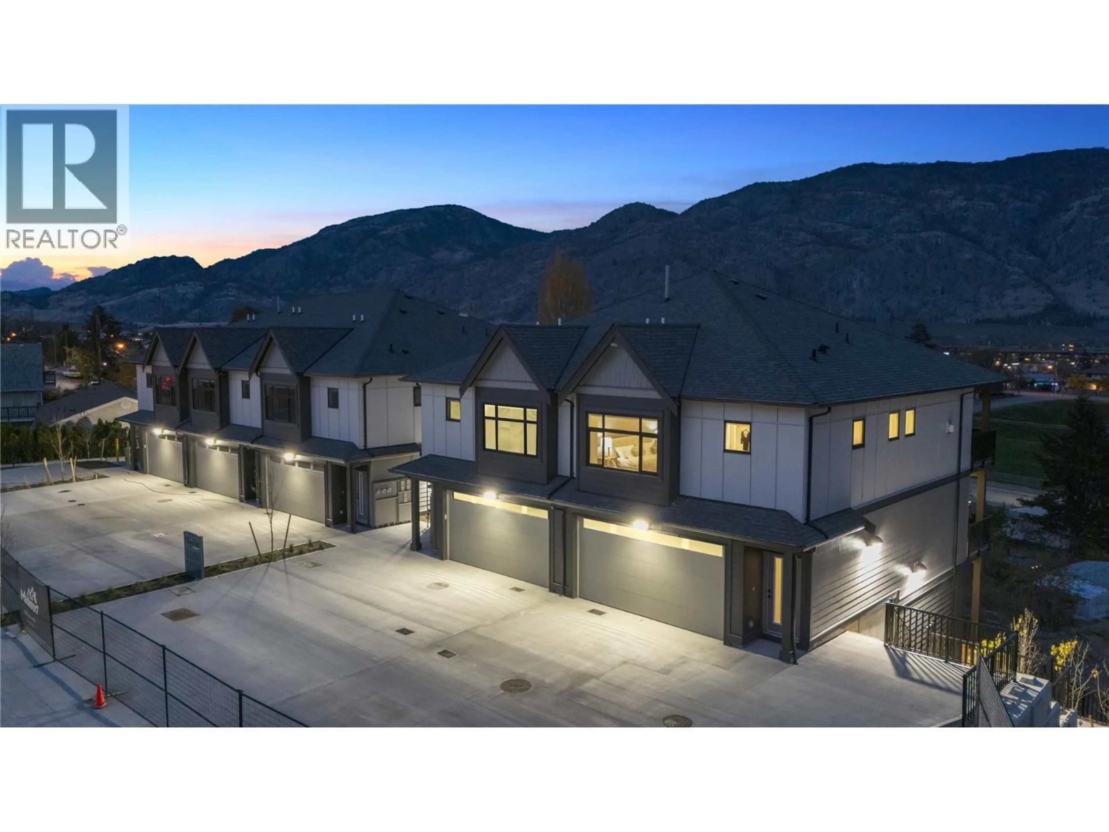 A pic from outside/outdoor area/front of a property/back of a property/a pic from drone, mountain view for 102 - 6811 NIGHTHAWK DRIVE, Osoyoos British Columbia V0H1V5