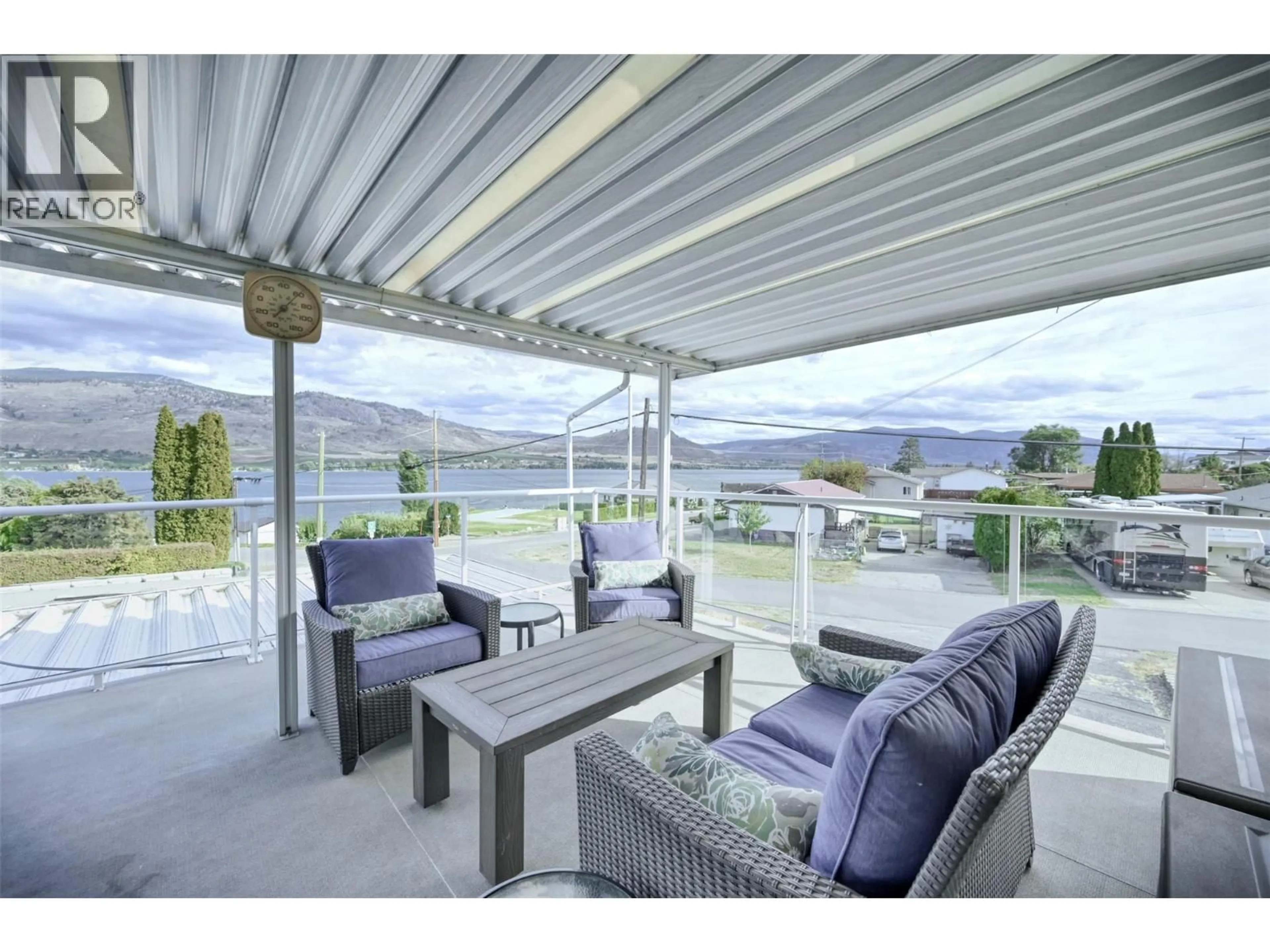 Patio, water/lake/river/ocean view for 8516 12TH AVENUE, Osoyoos British Columbia V0H1V1