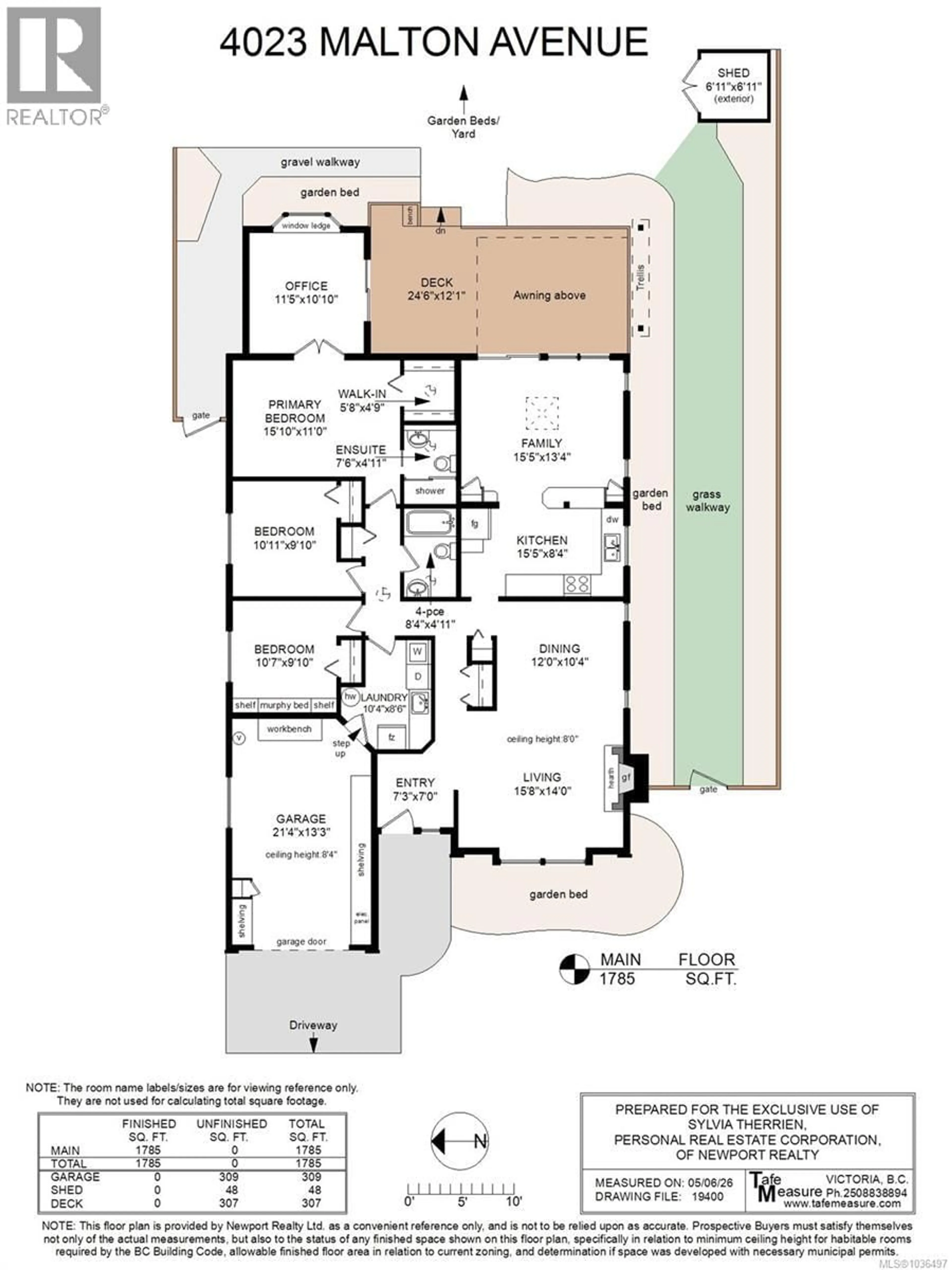 Floor plan for 4023 MALTON AVENUE, Saanich British Columbia V8X4W3