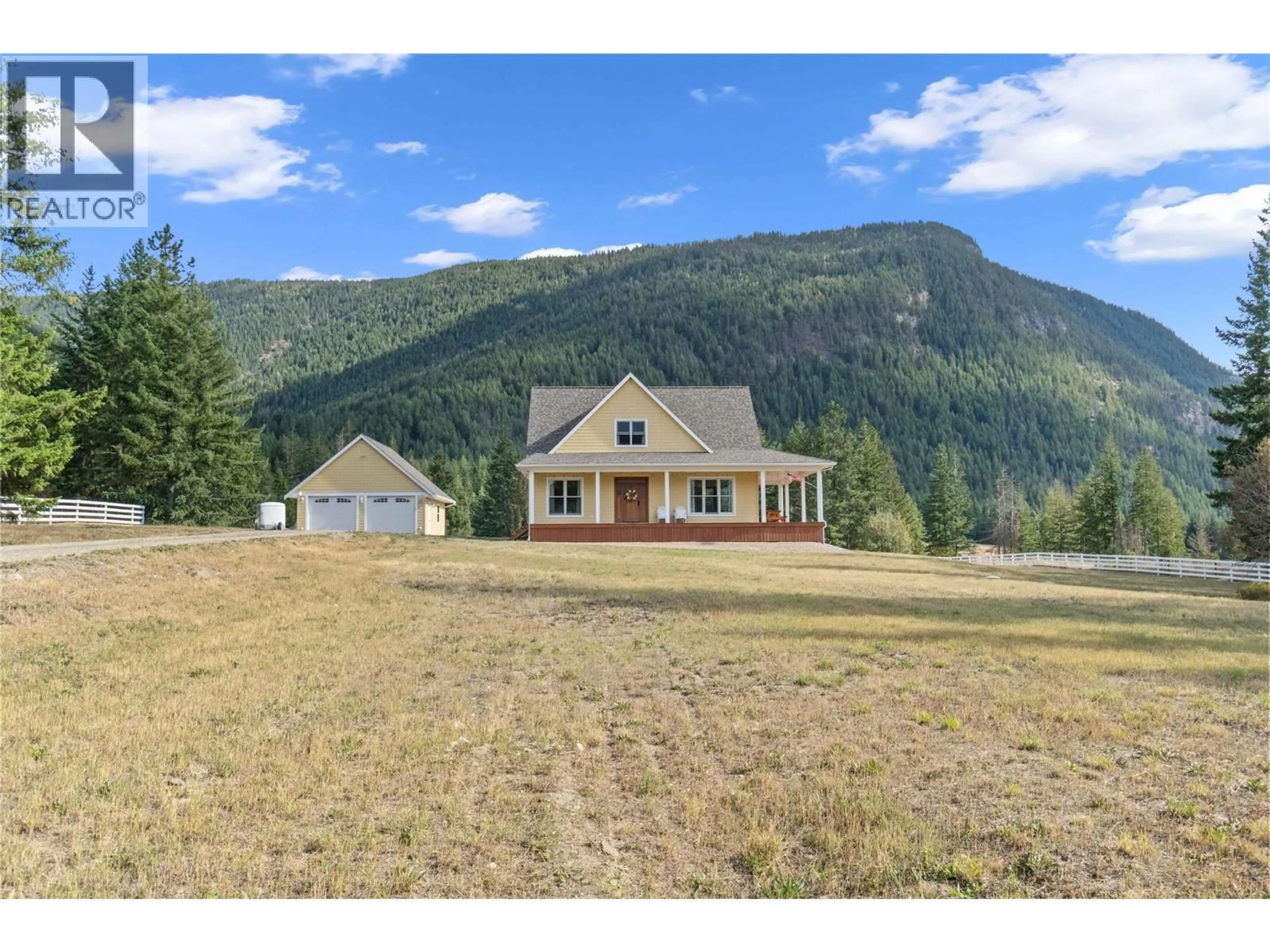 A pic from outside/outdoor area/front of a property/back of a property/a pic from drone, mountain view for 3446 ROBERGE ROAD, Tappen British Columbia V0E2X2