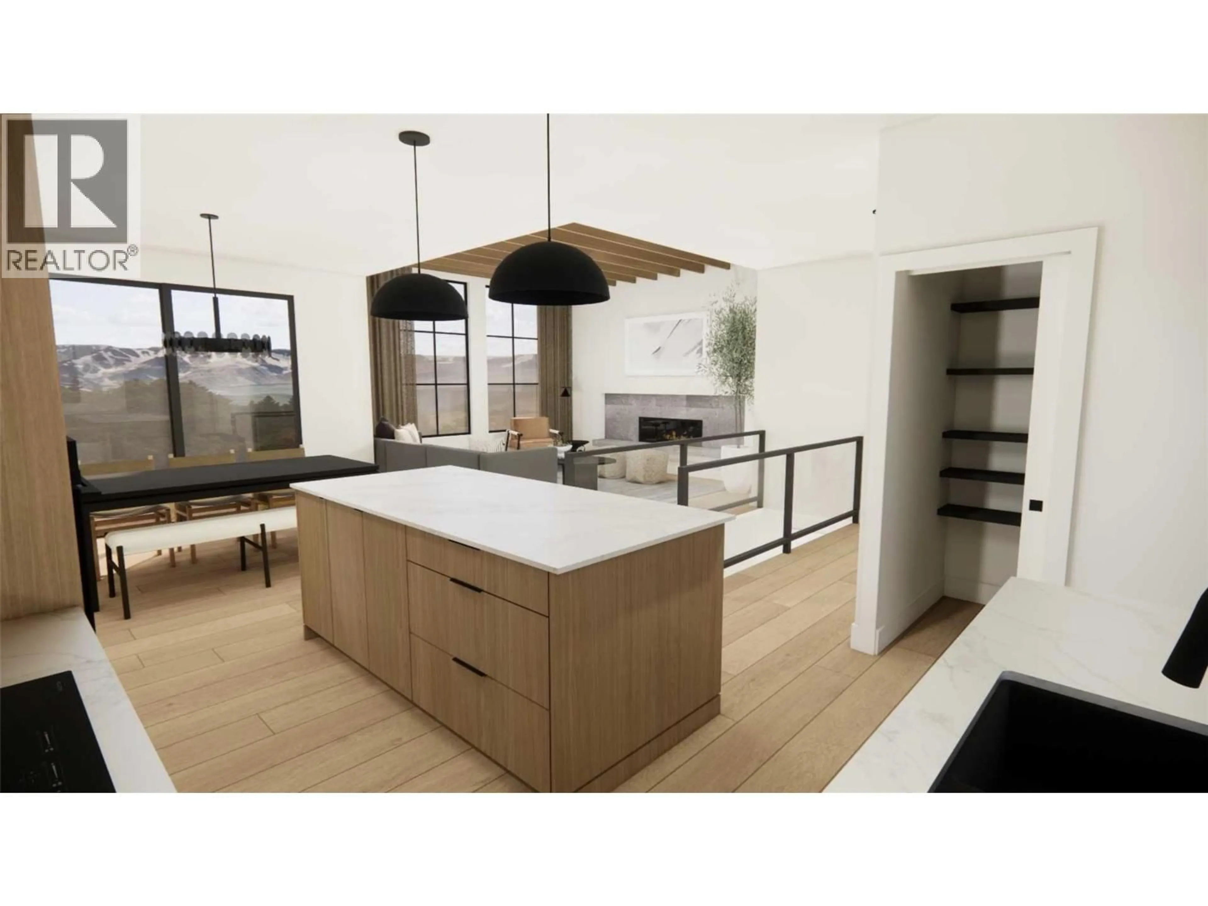 Open concept kitchen, wood/laminate floor for 2264 COLDWATER DRIVE, Kamloops British Columbia V2E0E6