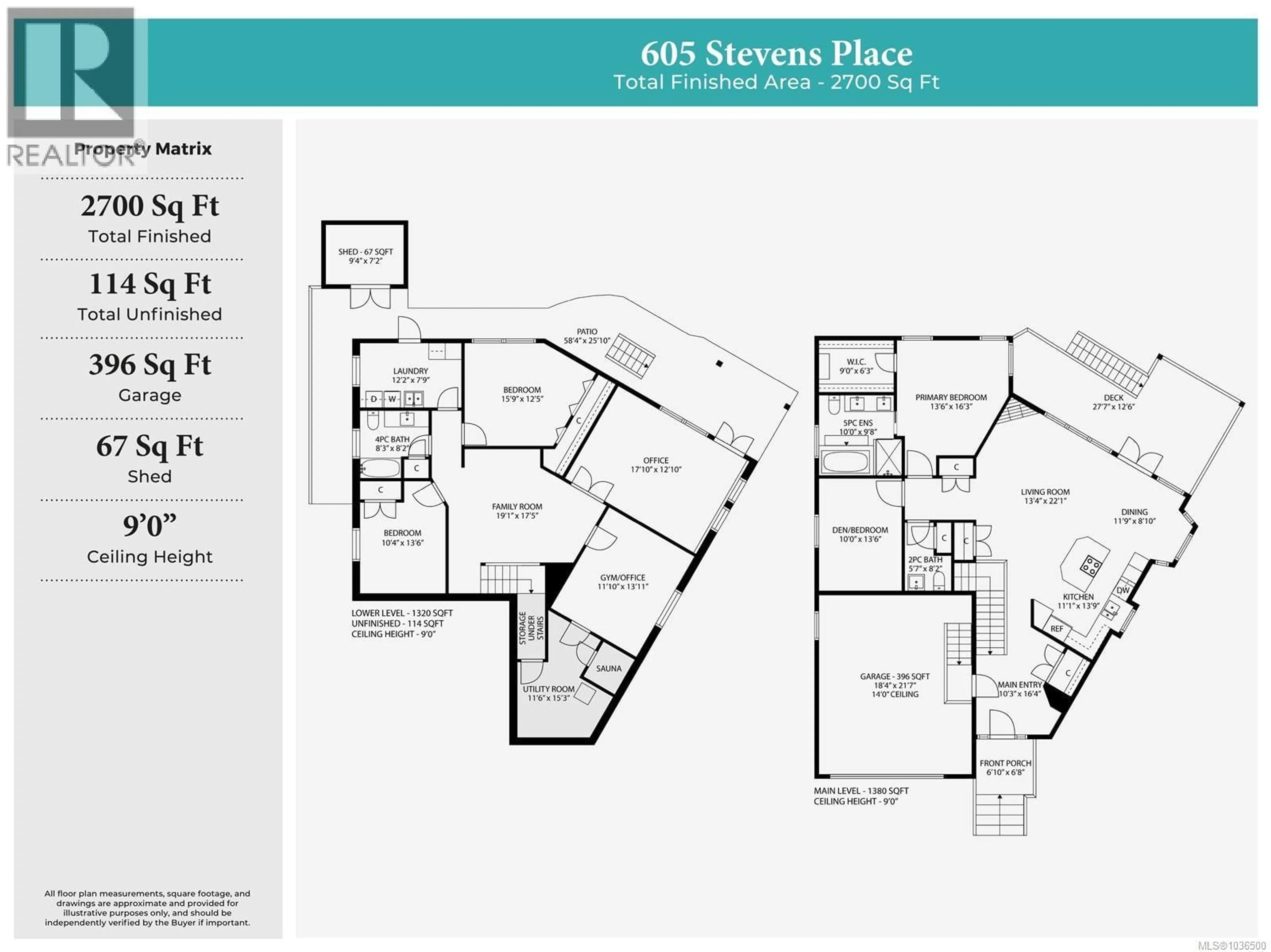 Floor plan for 605 STEVENS PLACE, Ladysmith British Columbia V9G2C6