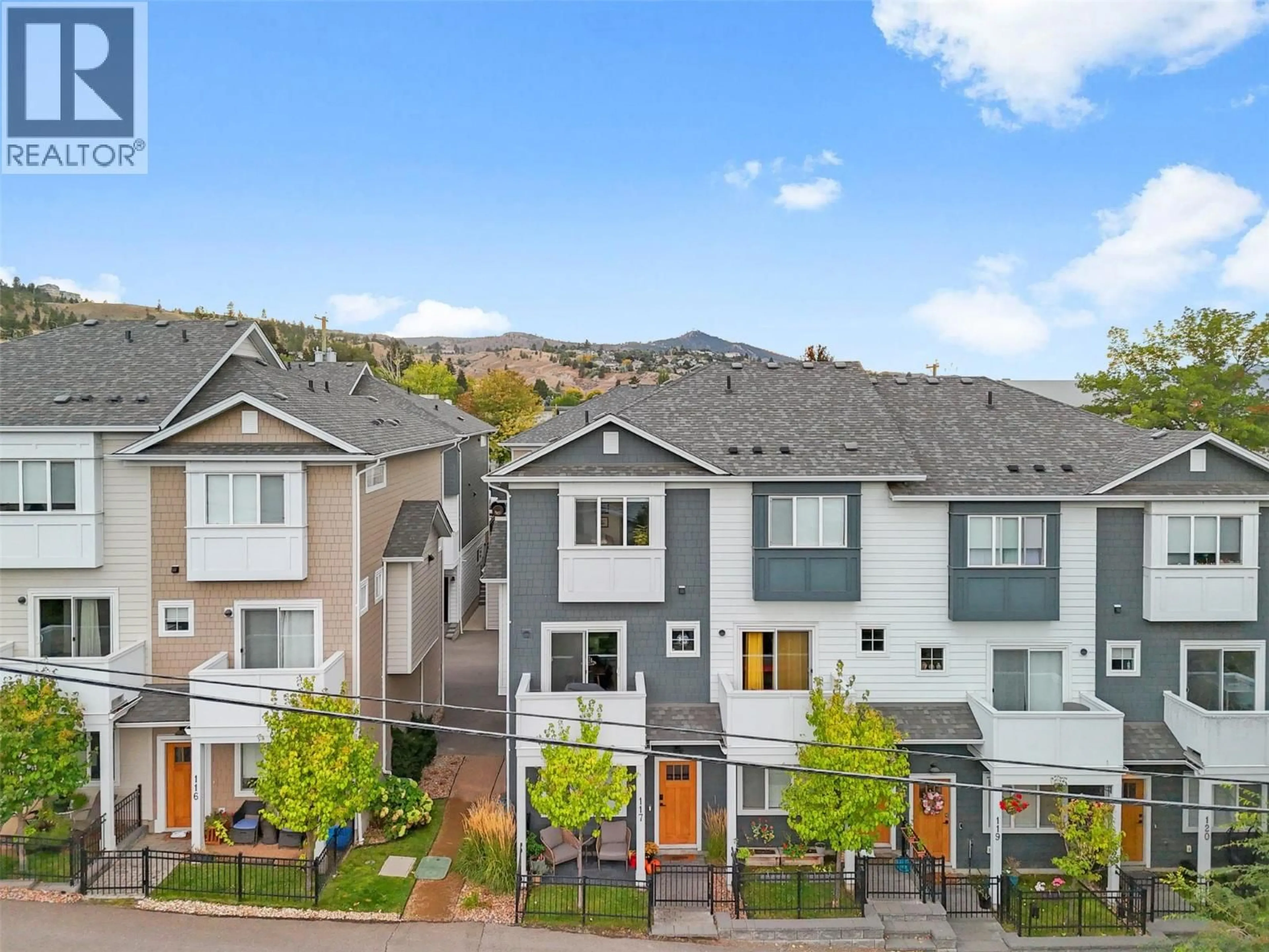 A pic from outside/outdoor area/front of a property/back of a property/a pic from drone, mountain view for 117 - 1393 9TH AVENUE, Kamloops British Columbia V2C0H8