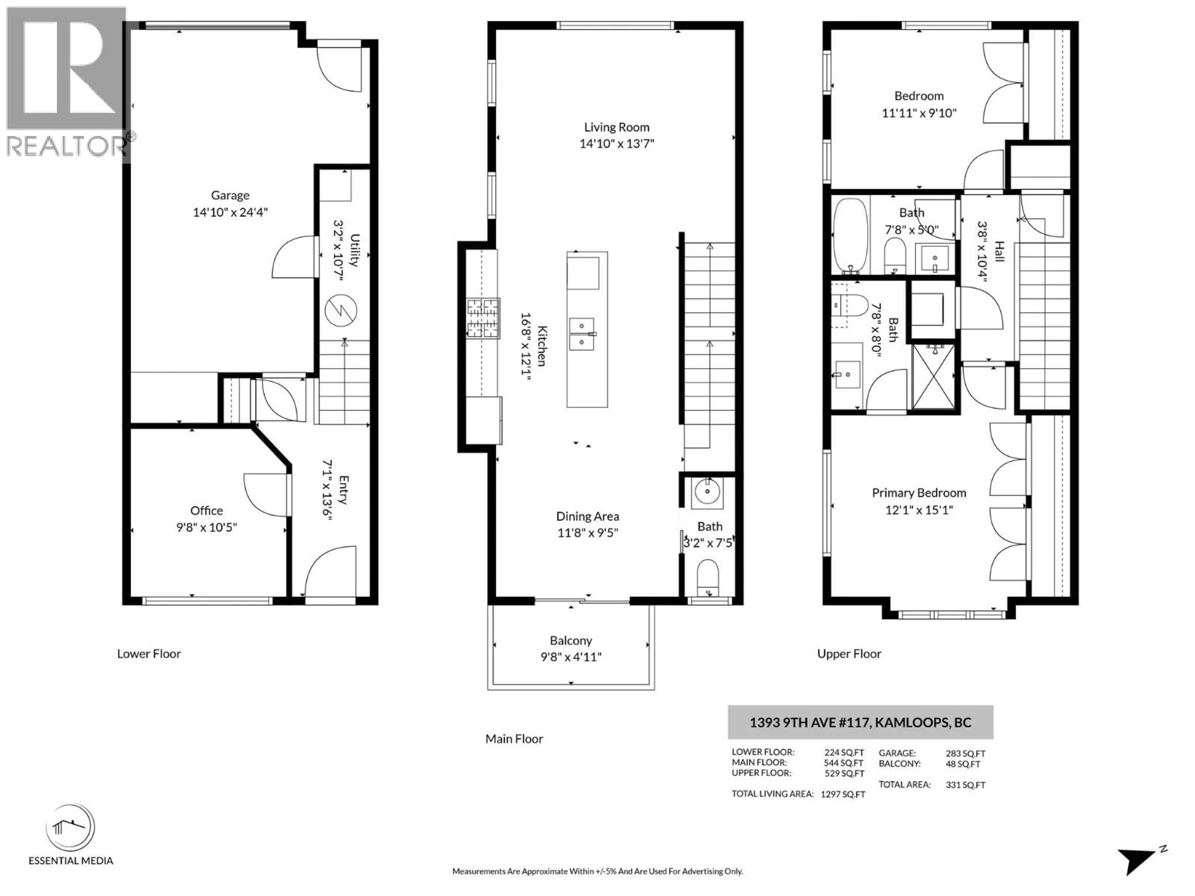 Floor plan for 117 - 1393 9TH AVENUE, Kamloops British Columbia V2C0H8