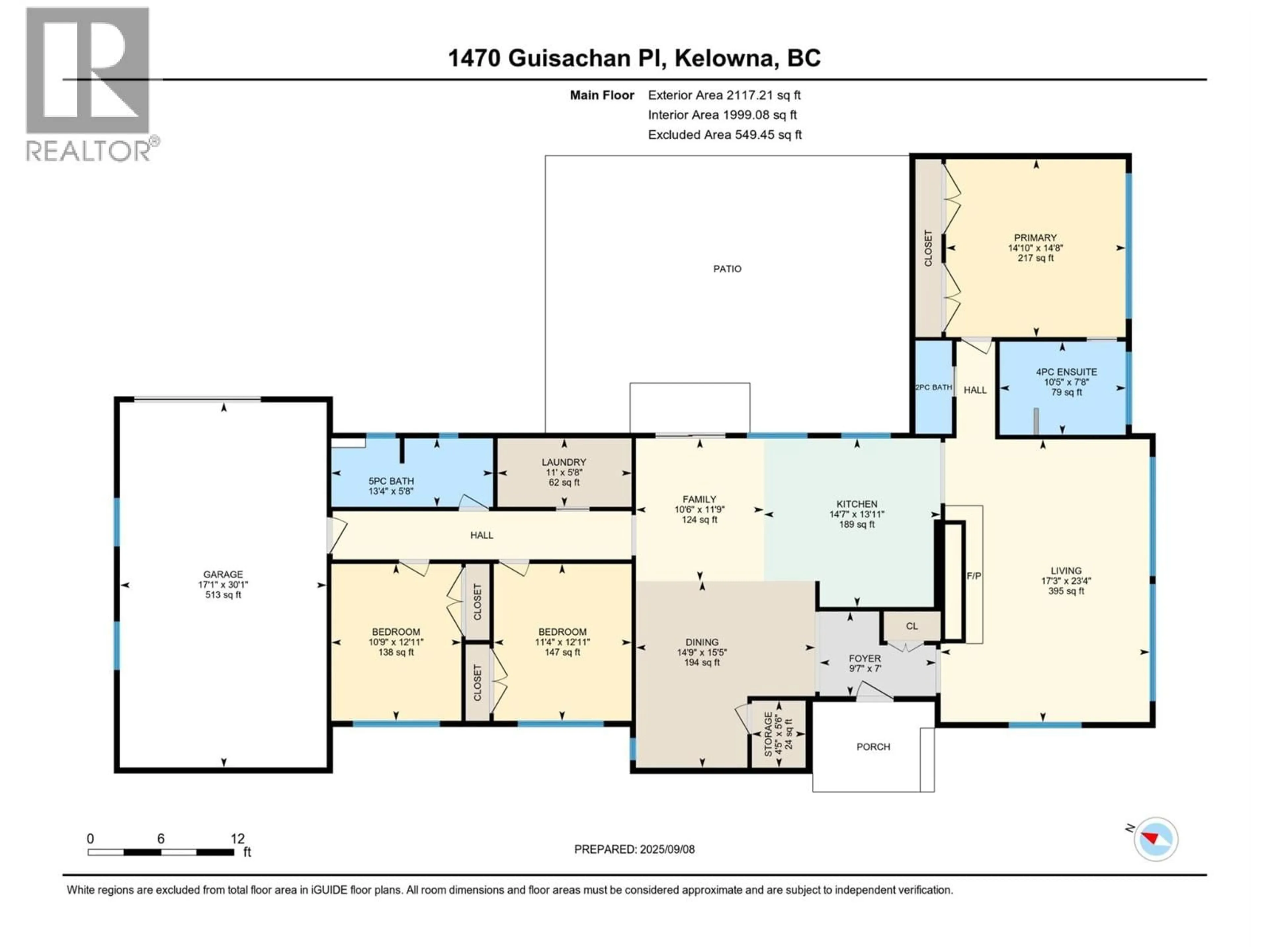Floor plan for 1470 GUISACHAN PLACE, Kelowna British Columbia V1Y7X7