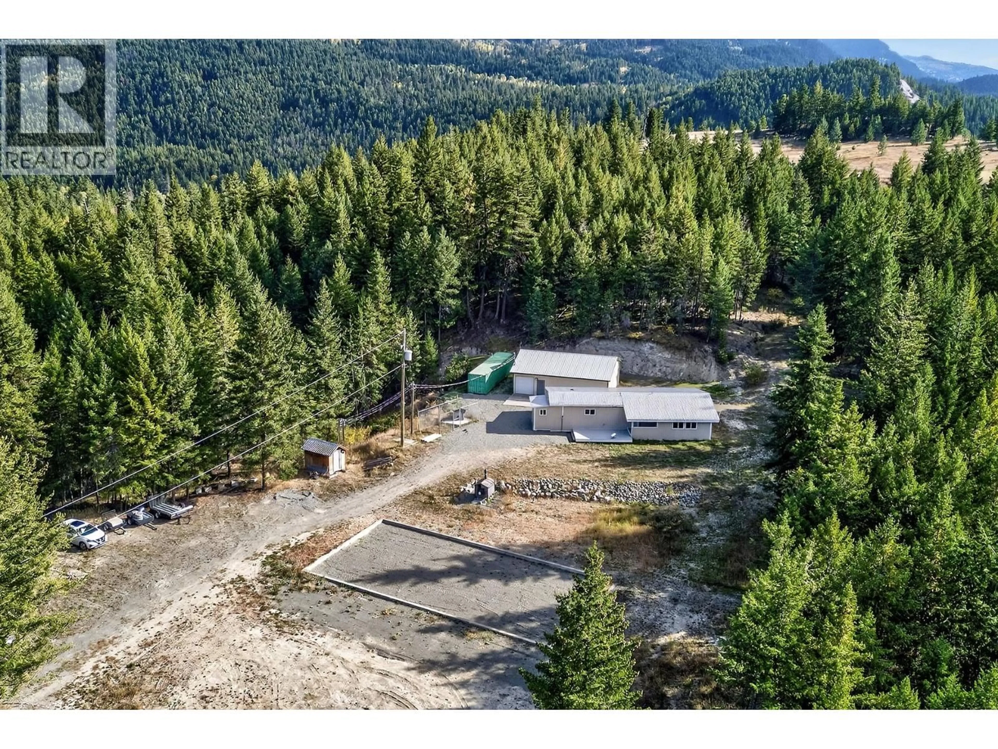 A pic from outside/outdoor area/front of a property/back of a property/a pic from drone, forest/trees view for 888 BARRIERE LAKES ROAD, Barriere British Columbia V0E1E1