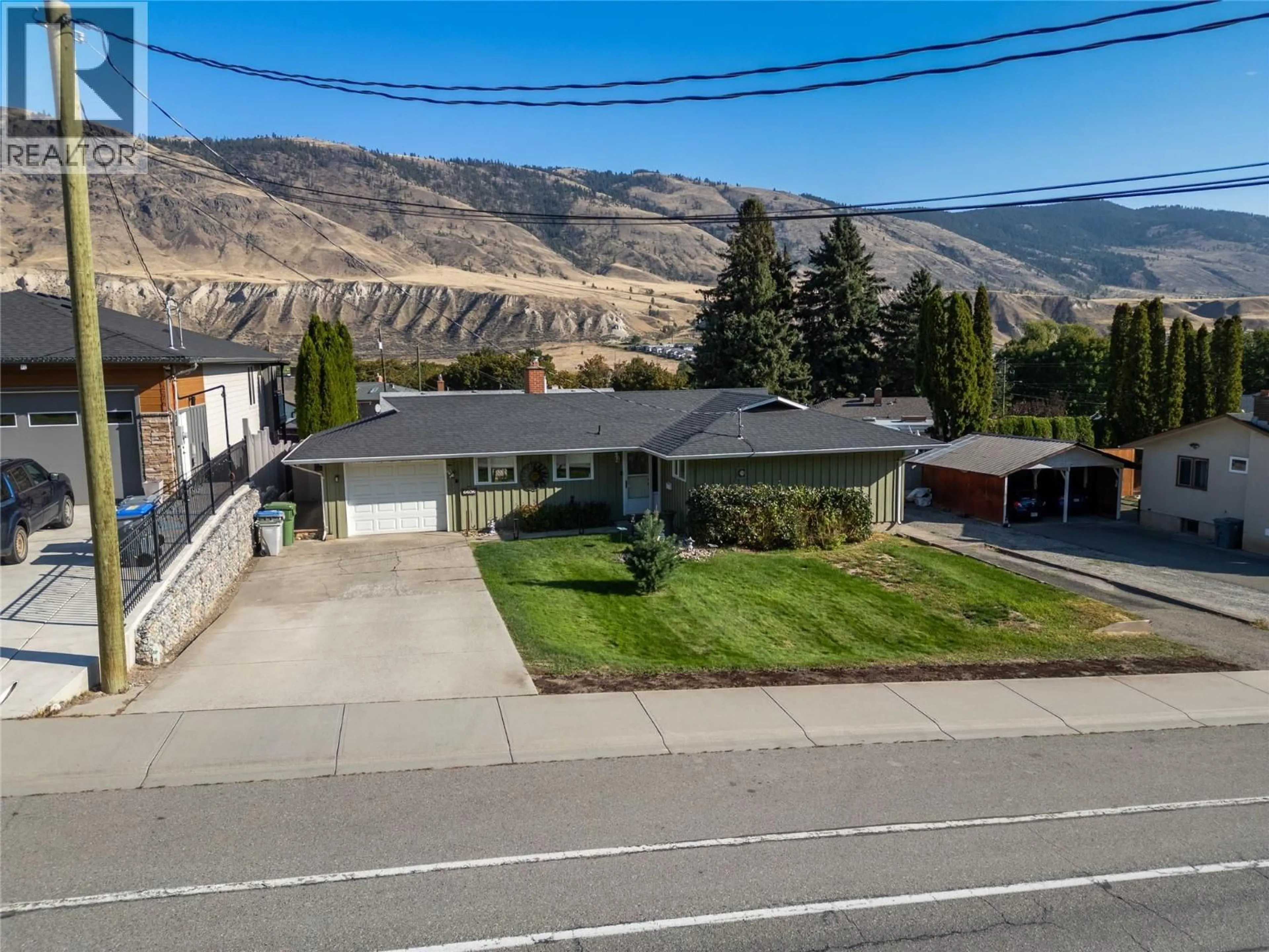 A pic from outside/outdoor area/front of a property/back of a property/a pic from drone, street for 2282 VALLEYVIEW DRIVE, Kamloops British Columbia V2C4C7