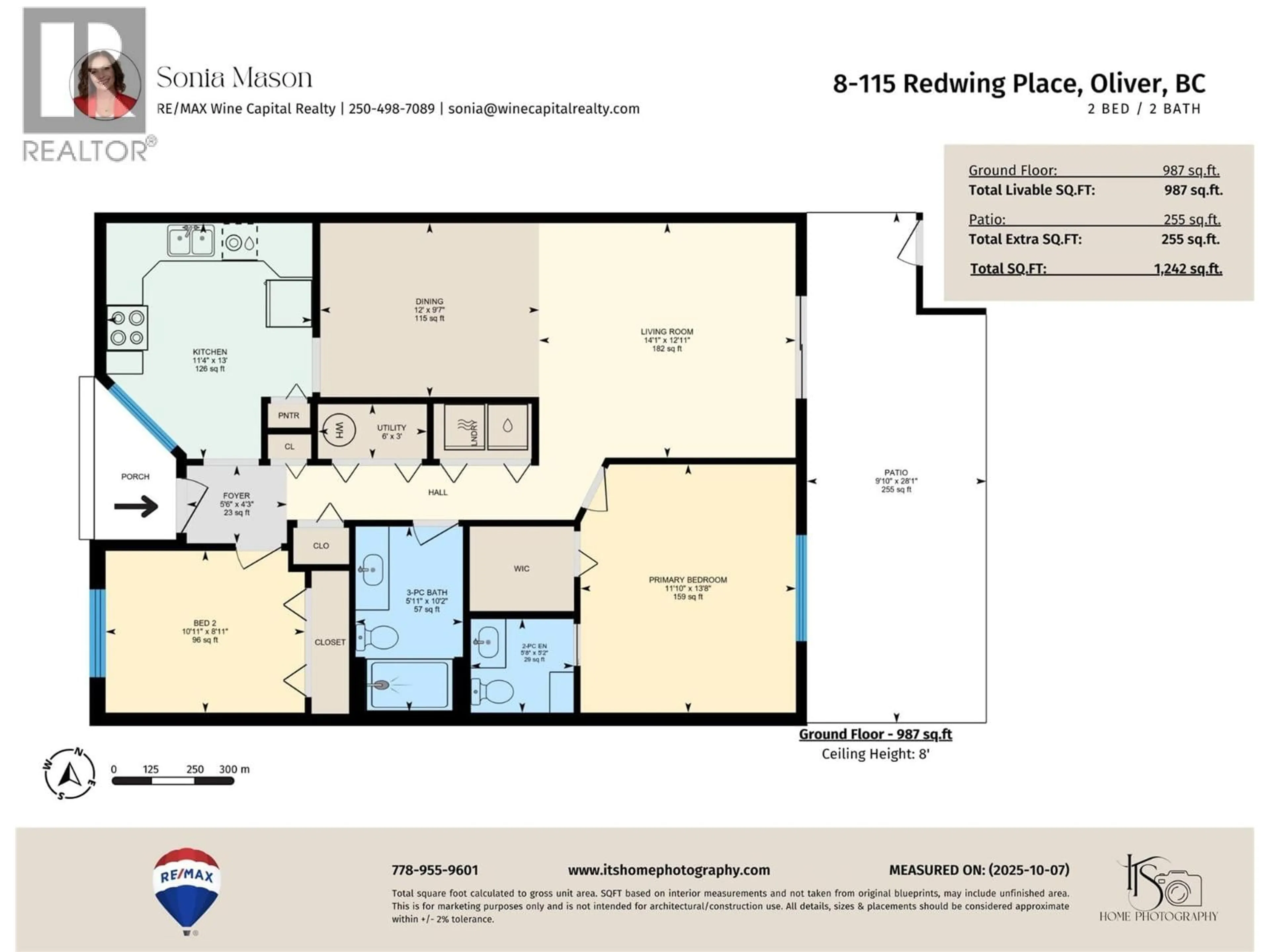 Floor plan for 8 - 115 REDWING PLACE, Oliver British Columbia V0H1T4