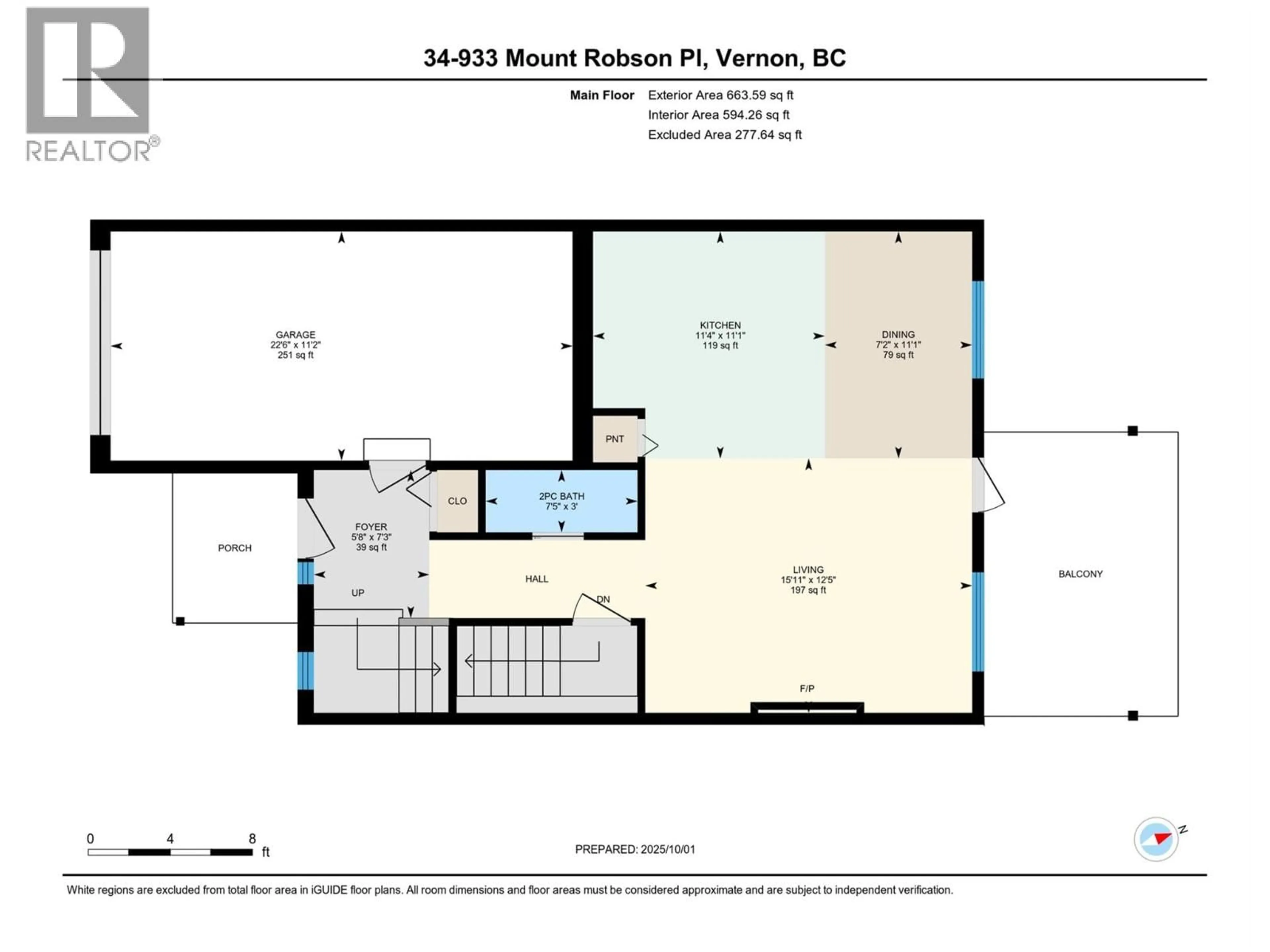 Floor plan for 34 - 933 MT ROBSON PLACE, Vernon British Columbia V1B4G4