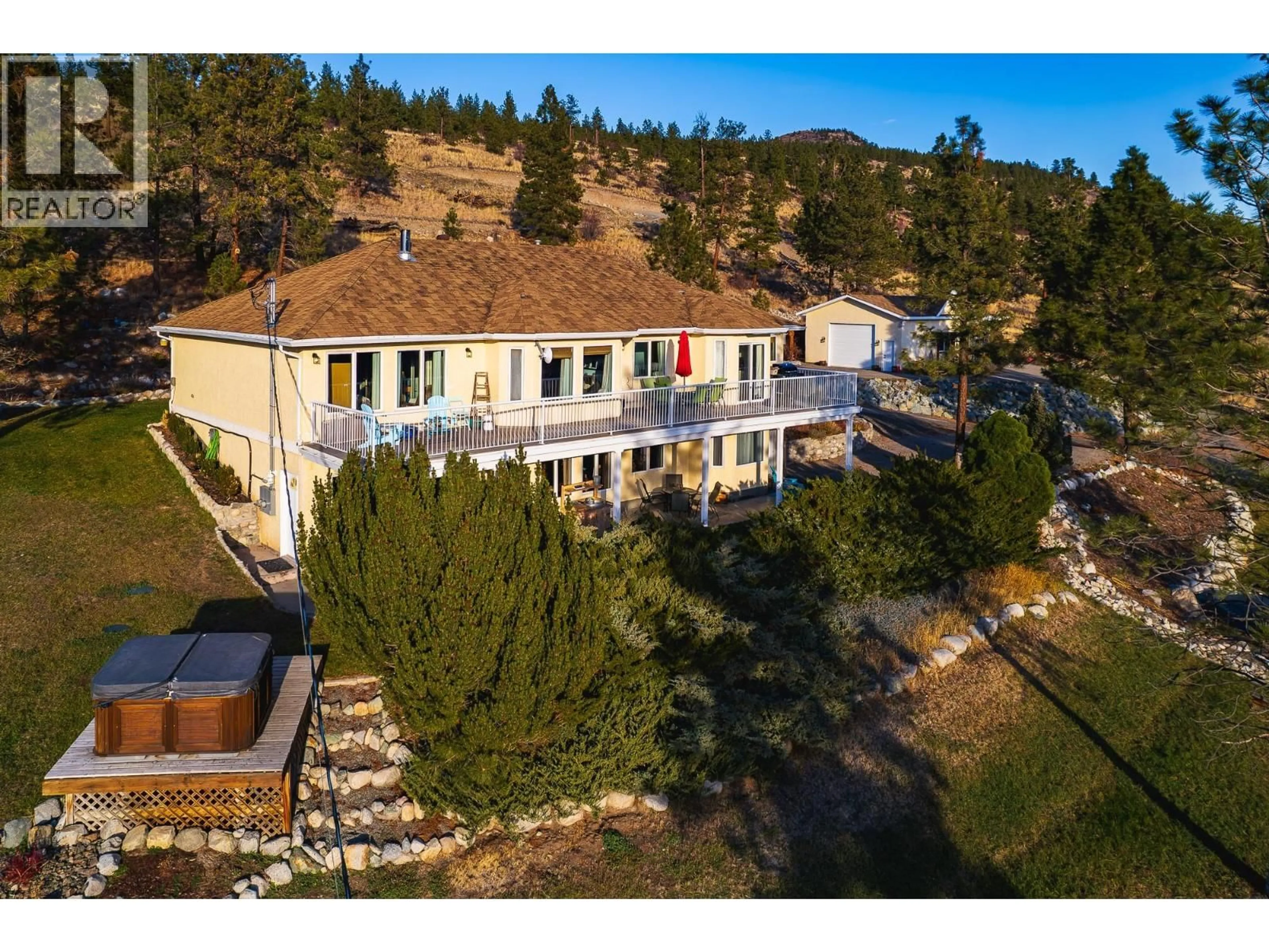 A pic from outside/outdoor area/front of a property/back of a property/a pic from drone, unknown for 1837 MILLER ROAD, Merritt British Columbia V1K1R8