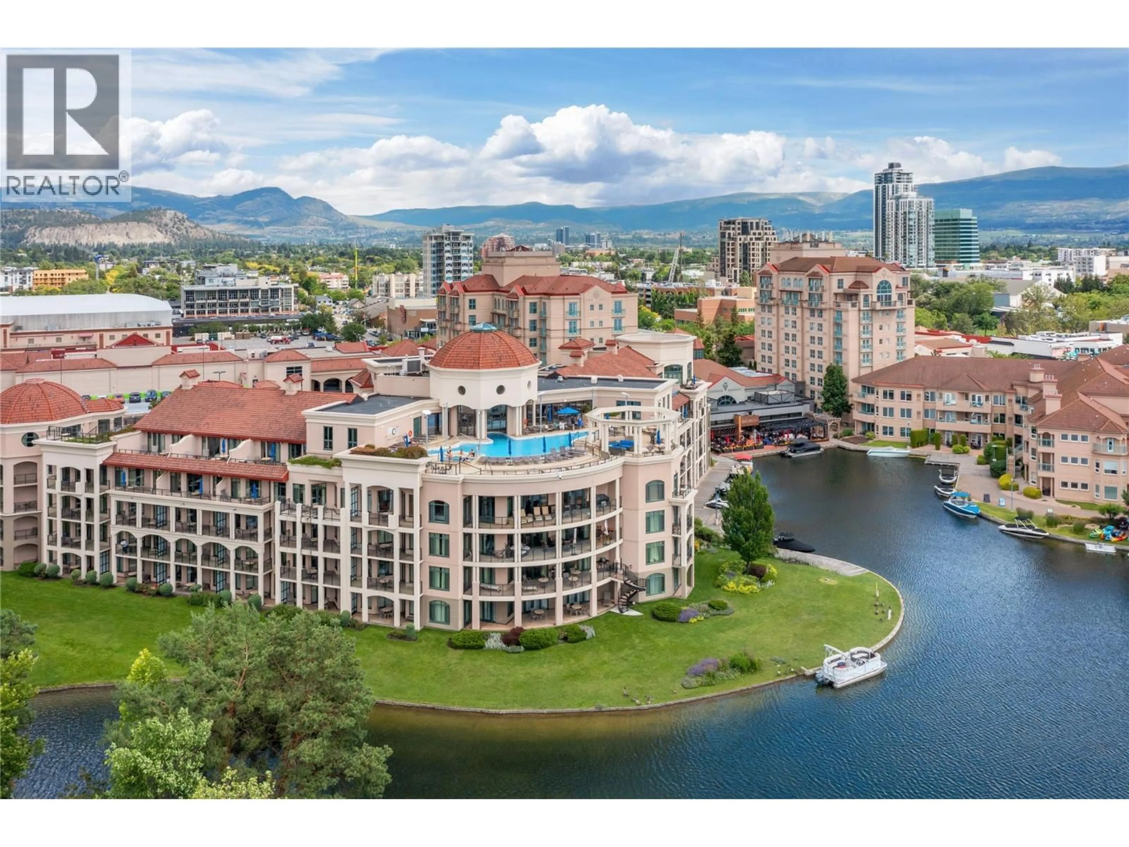 A pic from outside/outdoor area/front of a property/back of a property/a pic from drone, water/lake/river/ocean view for 263 (C12) - 1288 WATER STREET, Kelowna British Columbia V1Y9P4
