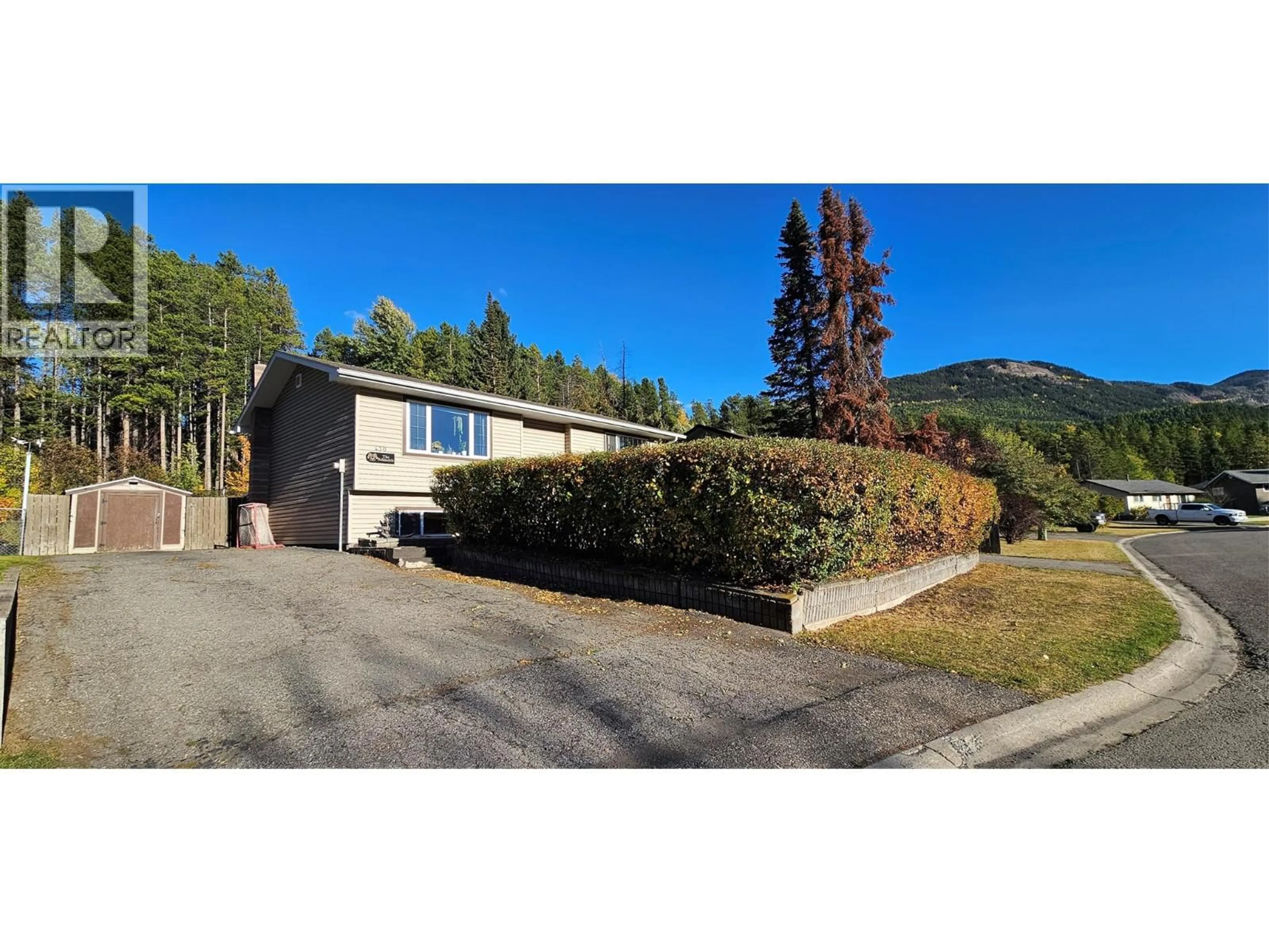 A pic from outside/outdoor area/front of a property/back of a property/a pic from drone, mountain view for 430 WHITE BIRCH CRESCENT, Sparwood British Columbia V0B2G0