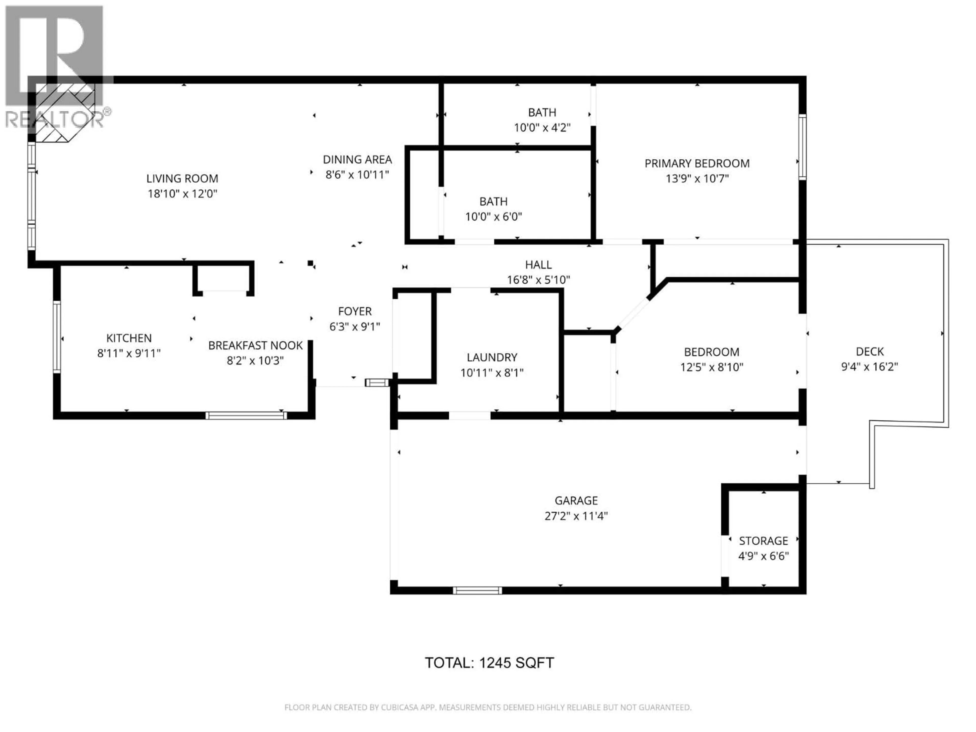 Floor plan for 5 - 350 HUDSON STREET NORTHWEST, Salmon Arm British Columbia V1E1P4
