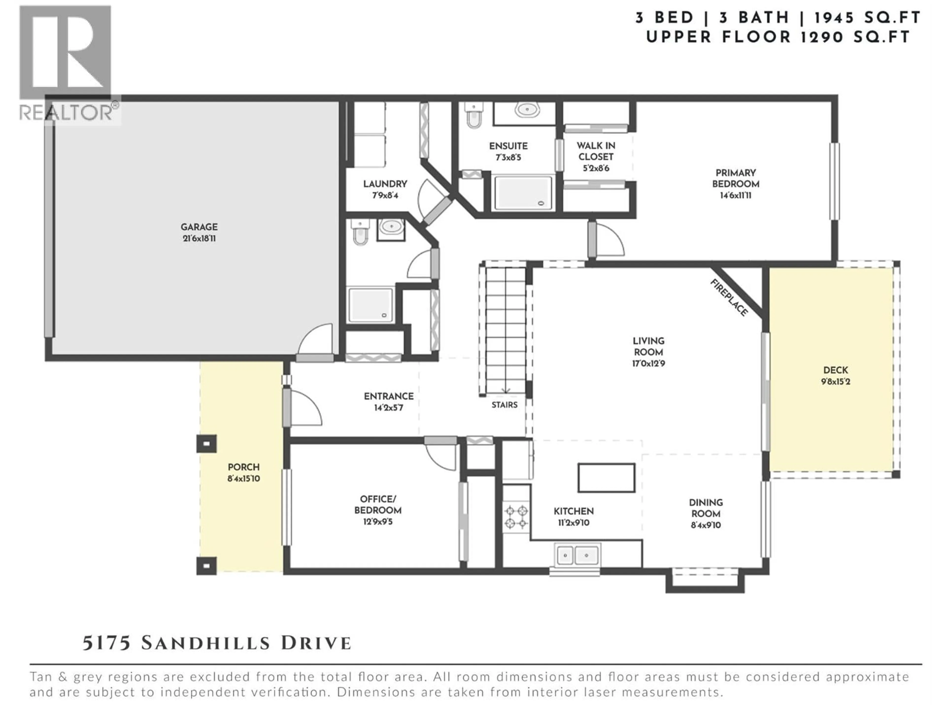 Floor plan for 5175 SANDHILLS DRIVE, Kelowna British Columbia V1X7Y7