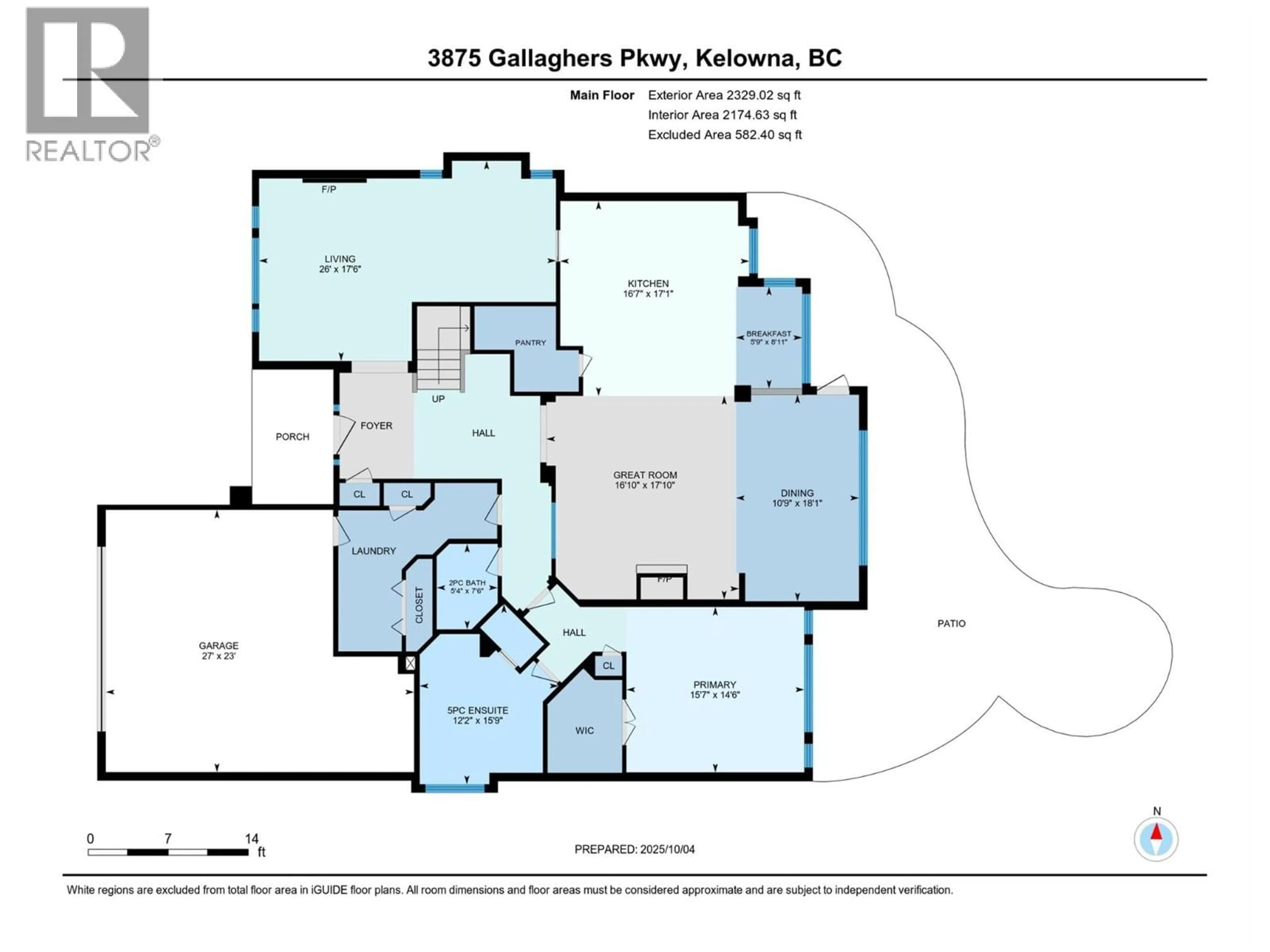 Floor plan for 3875 GALLAGHERS PARKWAY, Kelowna British Columbia V1W3Z8