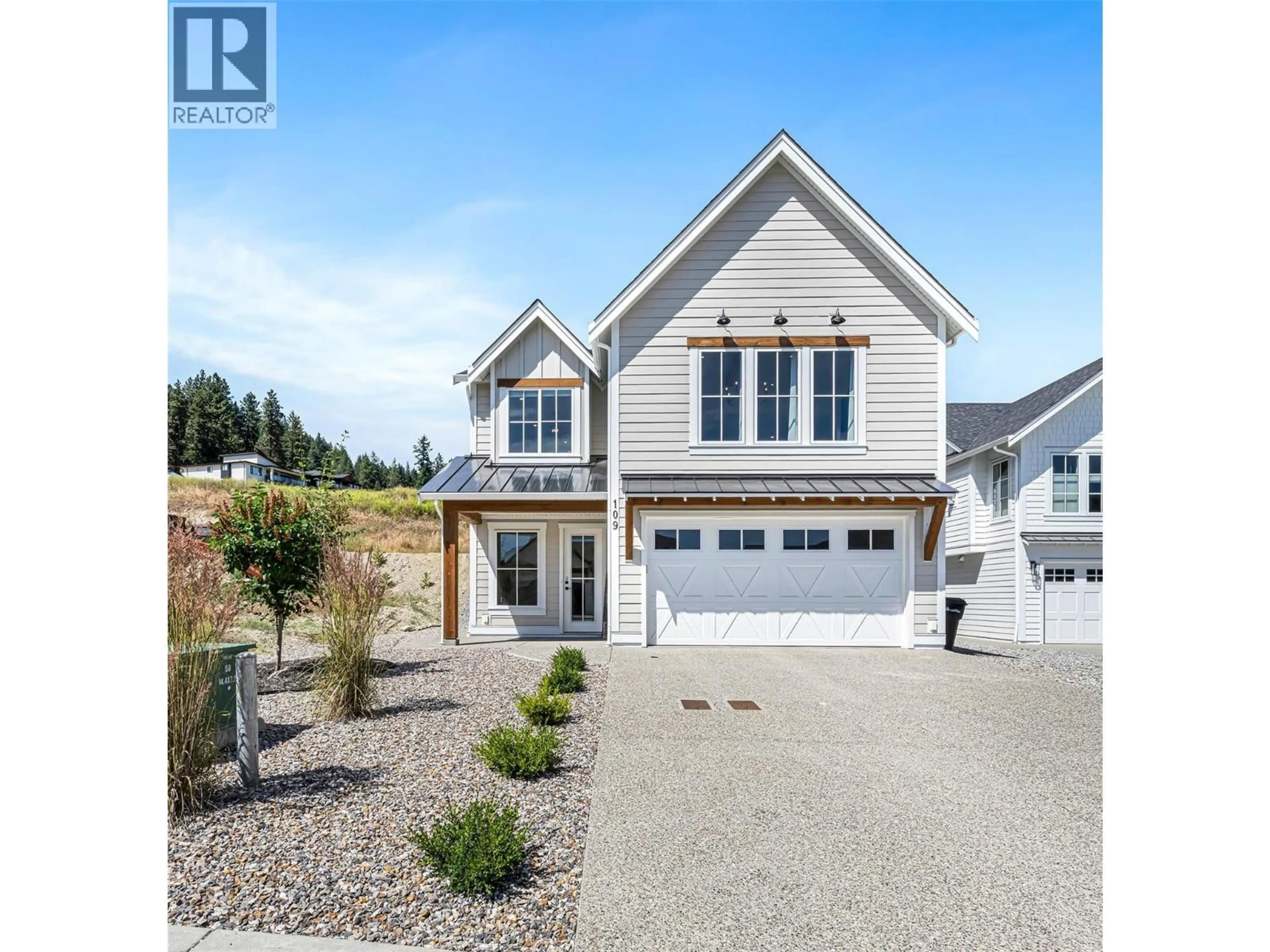 Home with vinyl exterior material, street for 109 WHITEFISH ROAD, Vernon British Columbia V1B3M5