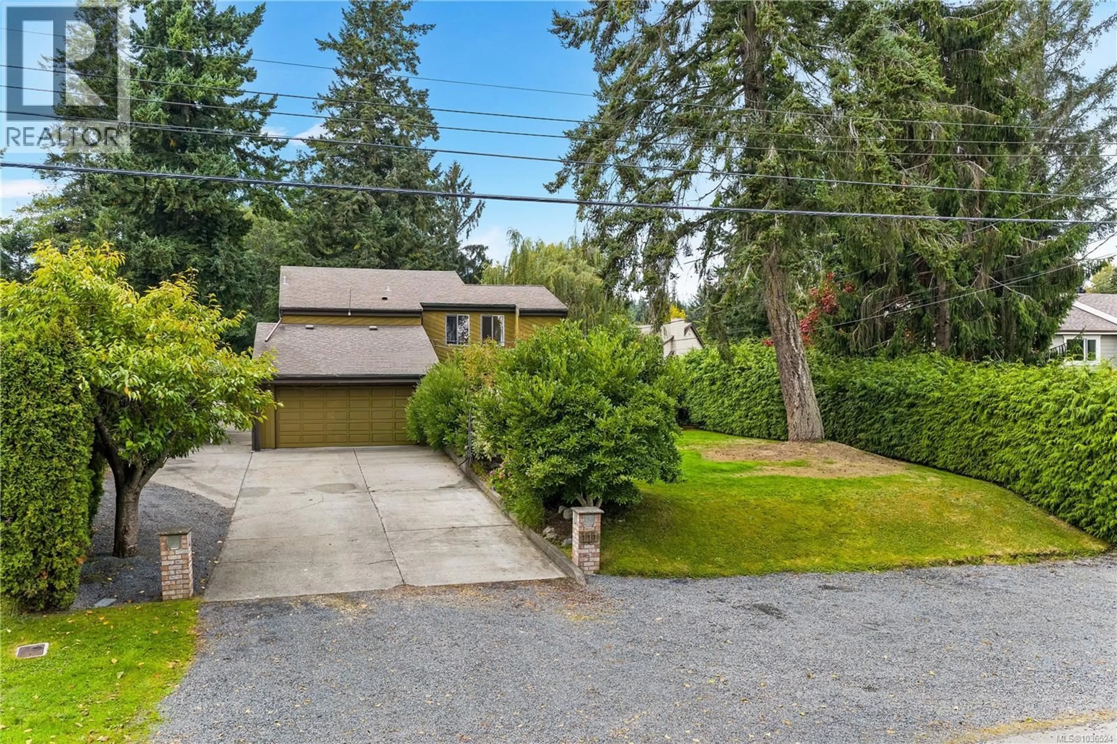 A pic from outside/outdoor area/front of a property/back of a property/a pic from drone, street for 111 ENGLES ROAD, Campbell River British Columbia V9H1J8