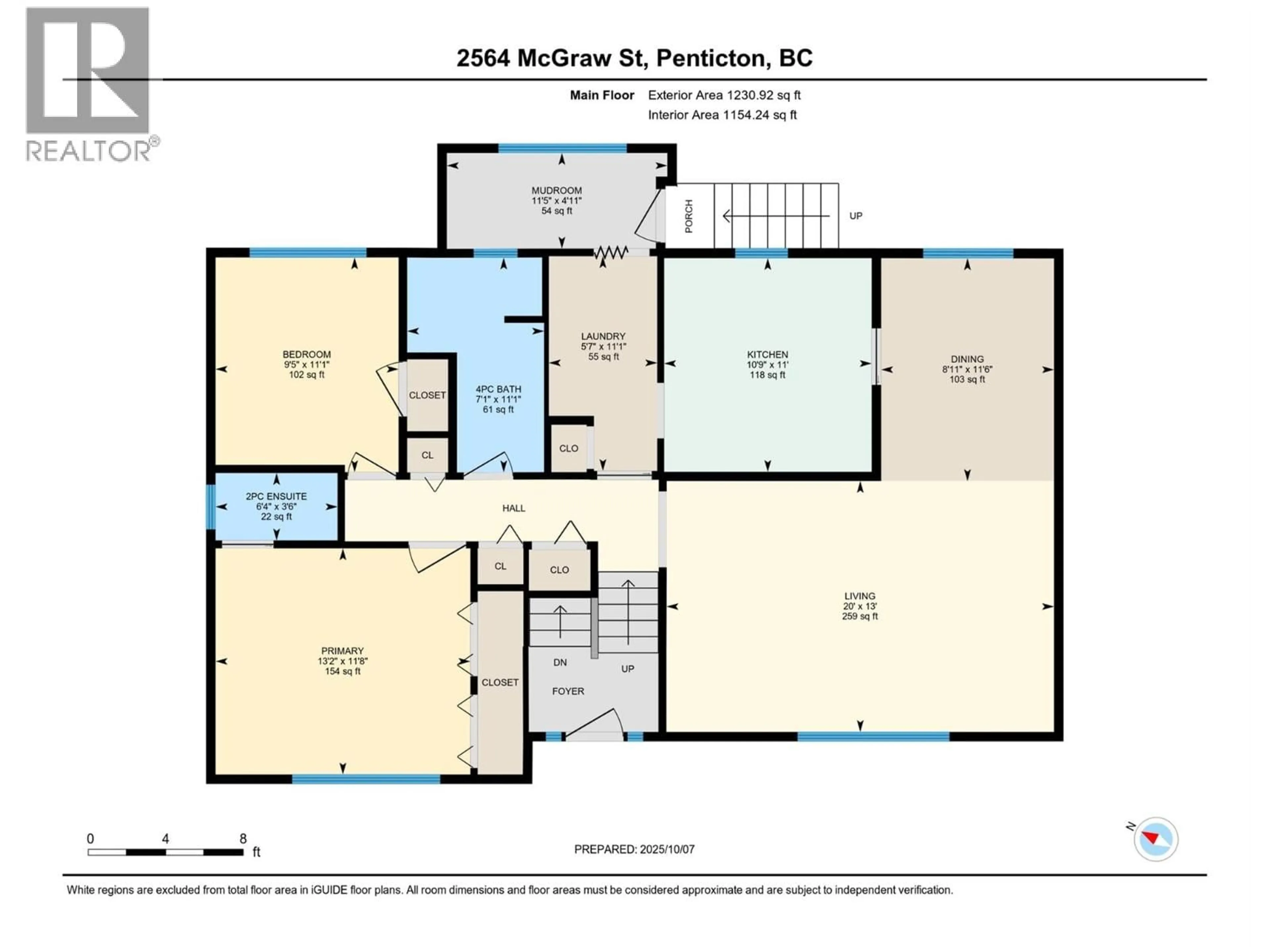 Floor plan for 2564 MCGRAW STREET, Penticton British Columbia V2A6Y4