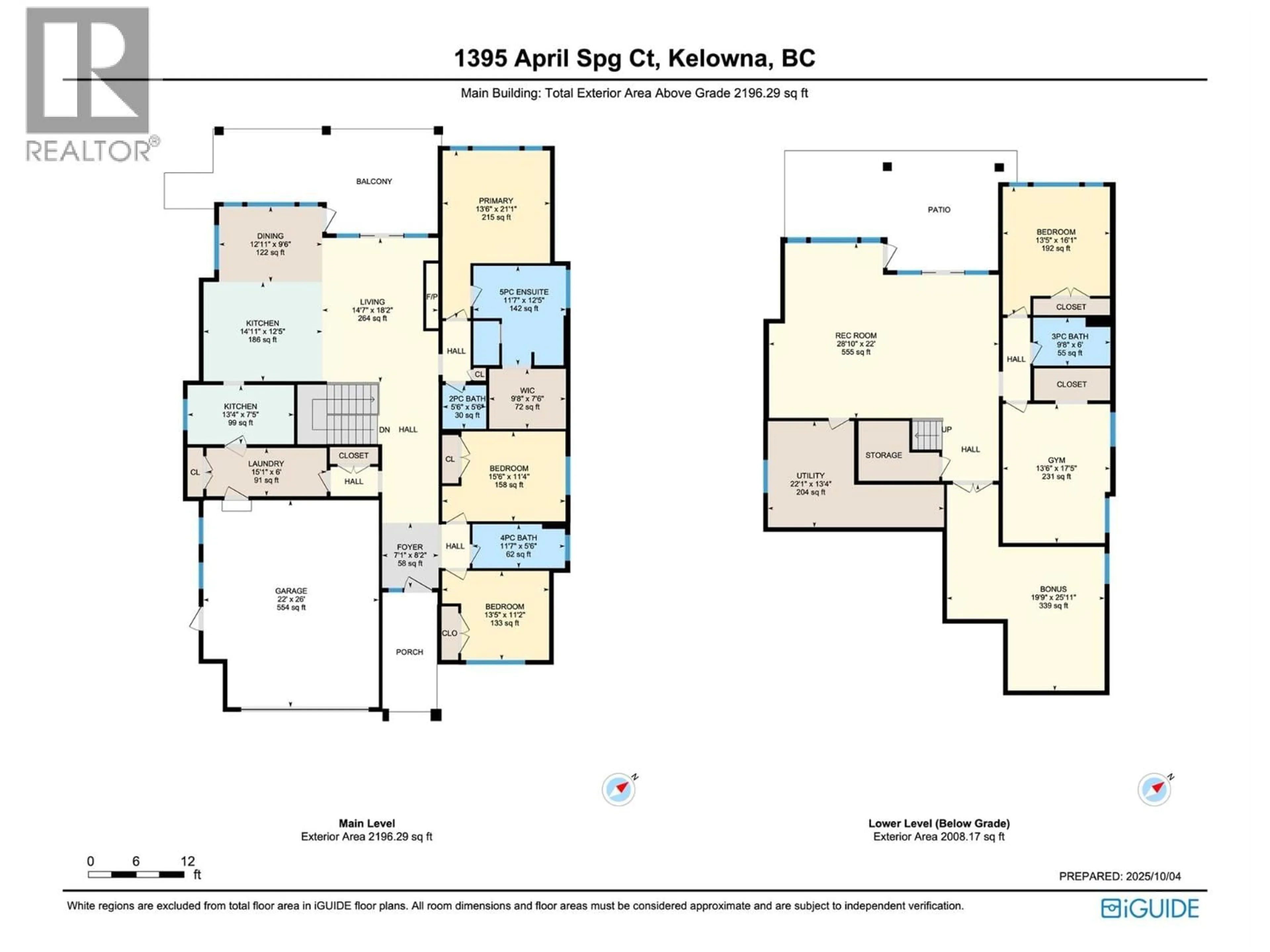 Floor plan for 1395 APRIL SPRINGS COURT, Kelowna British Columbia V1V2C6