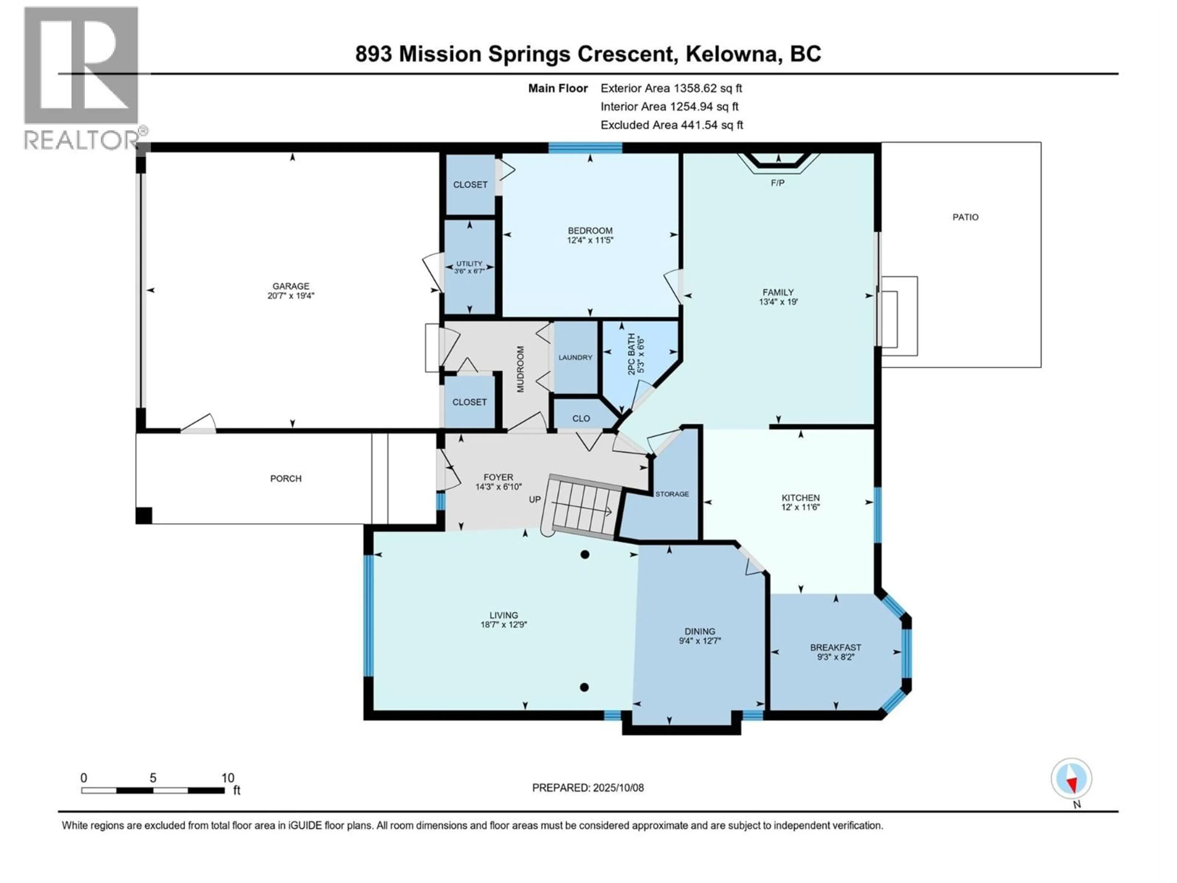 Floor plan for 893 MISSION SPRINGS CRESCENT, Kelowna British Columbia V1W3L9