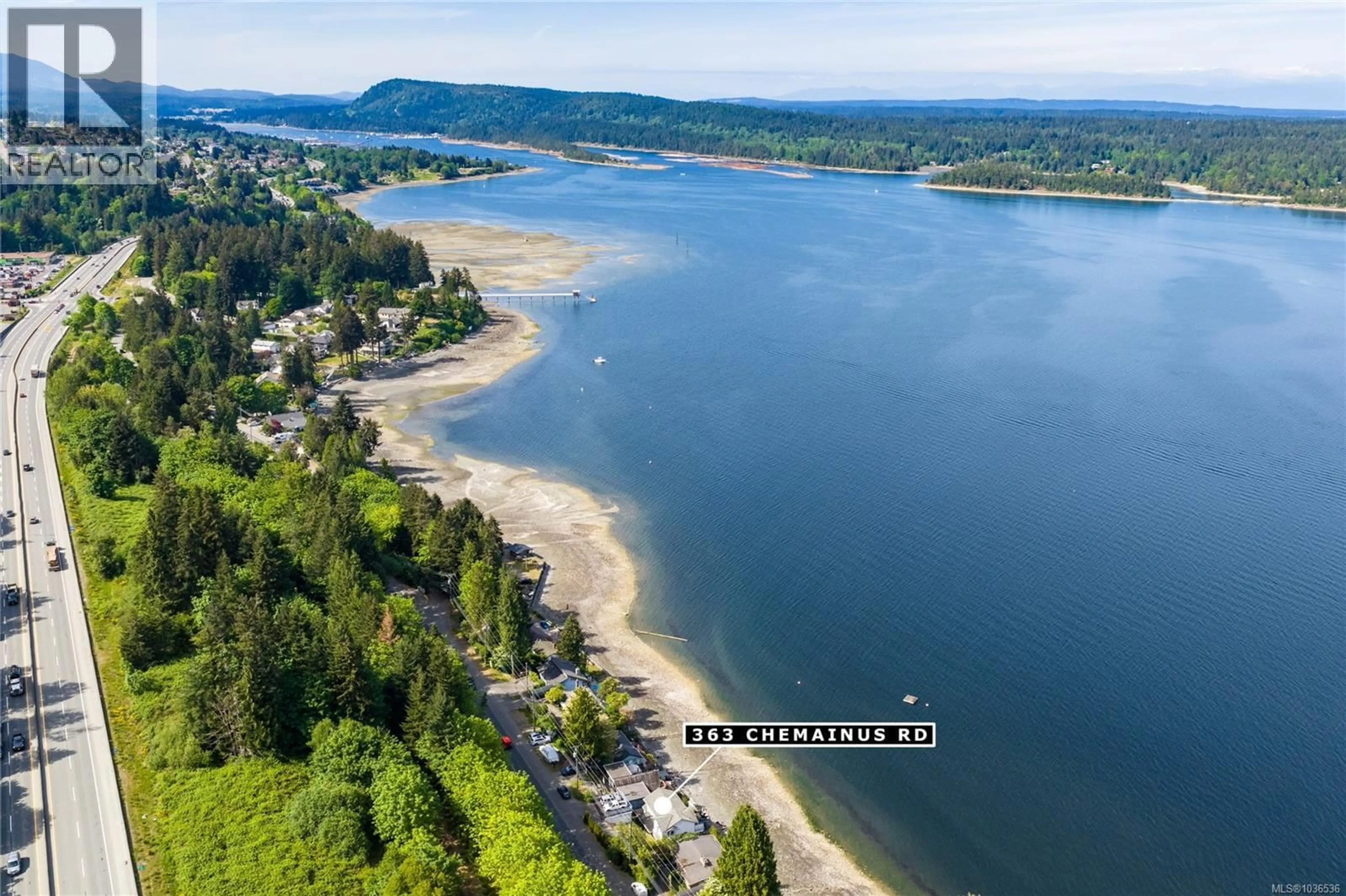 A pic from outside/outdoor area/front of a property/back of a property/a pic from drone, water/lake/river/ocean view for 363 CHEMAINUS ROAD, Ladysmith British Columbia V9G1Y1