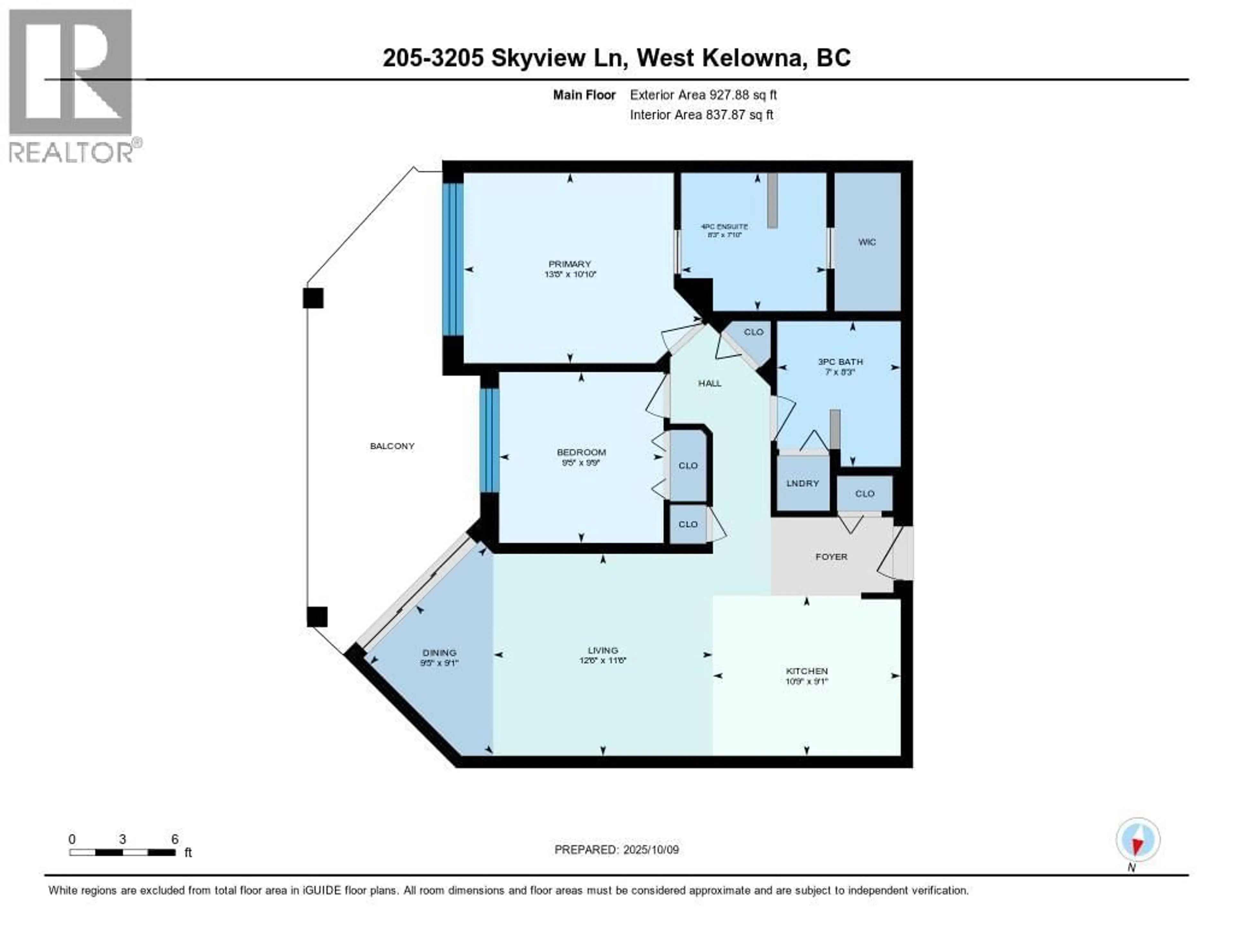 Floor plan for 205 - 3205 SKYVIEW LANE, West Kelowna British Columbia V4T2Y2